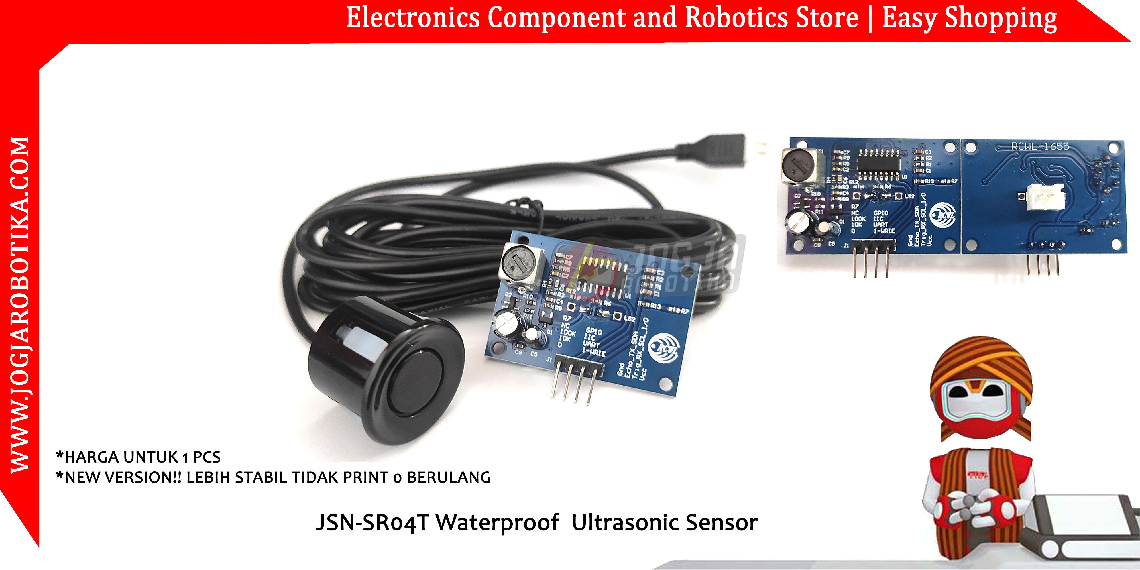JSN-SR04T Waterproof  Ultrasonic Sensor