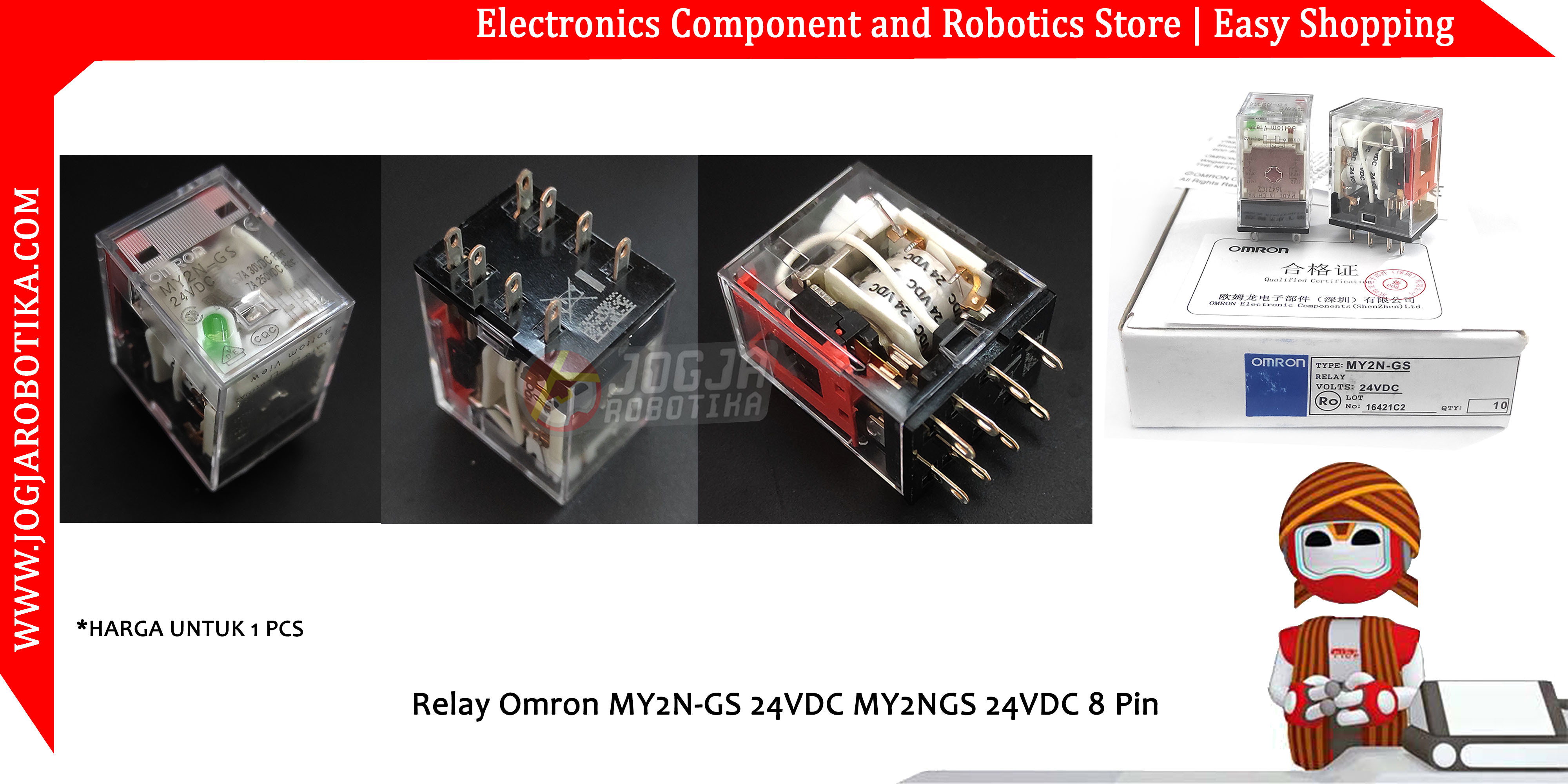 Relay Omron MY2N-GS 24VDC MY2NGS 24VDC 8 Pin
