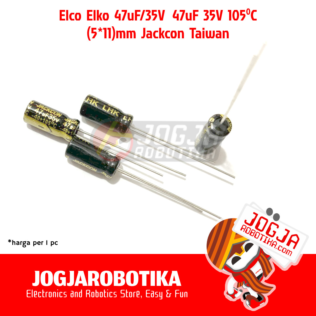 Elco Elko 47uF/35V 47uF 35V 5x11mm 105C Jackcon Taiwan