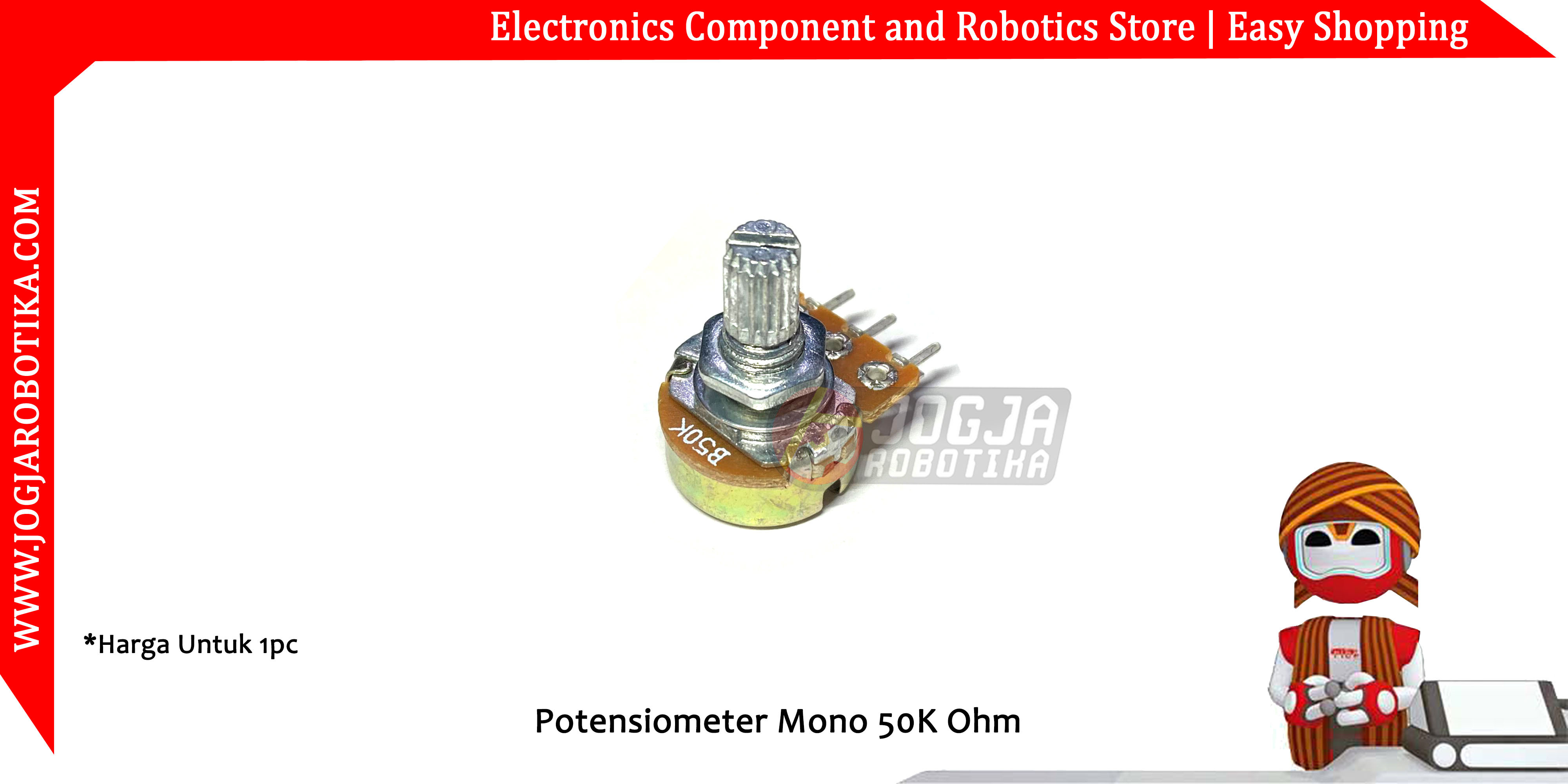 Potensiometer Mono 50K Ohm