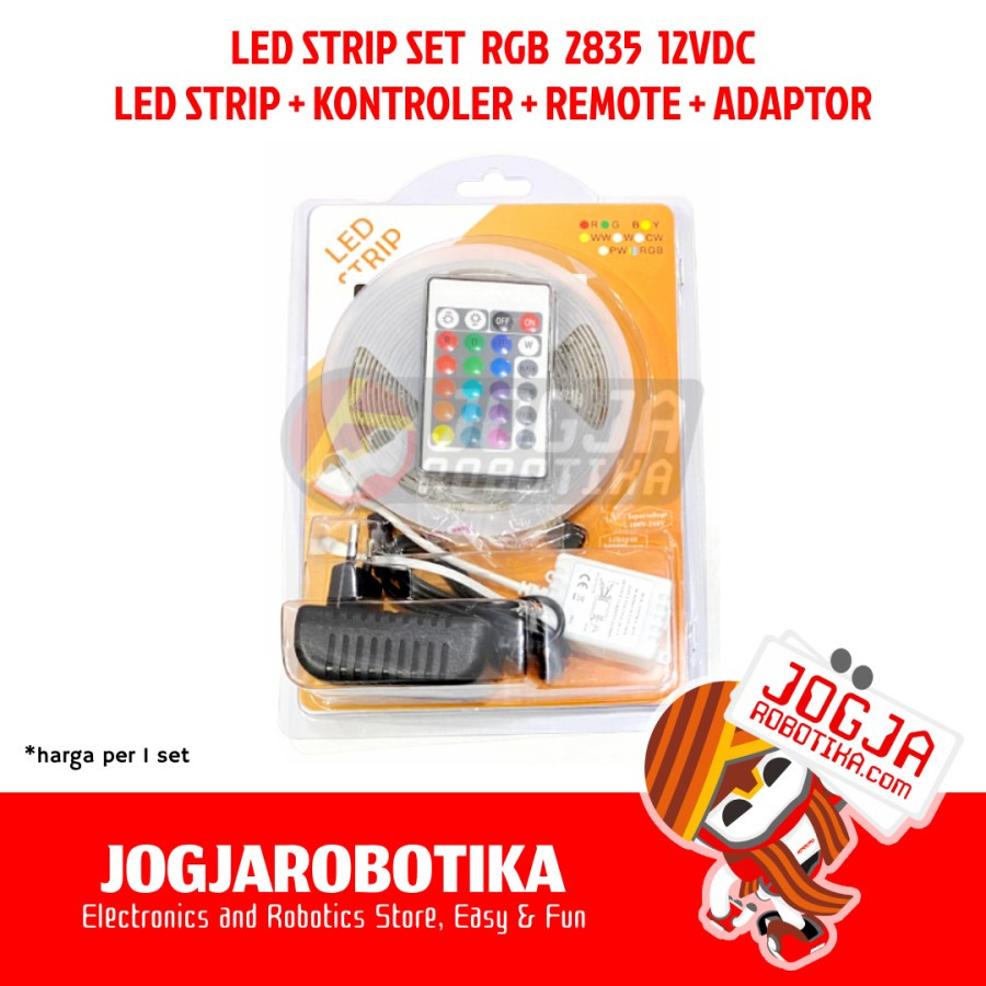 LED Strip RGB 3528 Waterproof + IR LED Controller + PSU 12V 2A