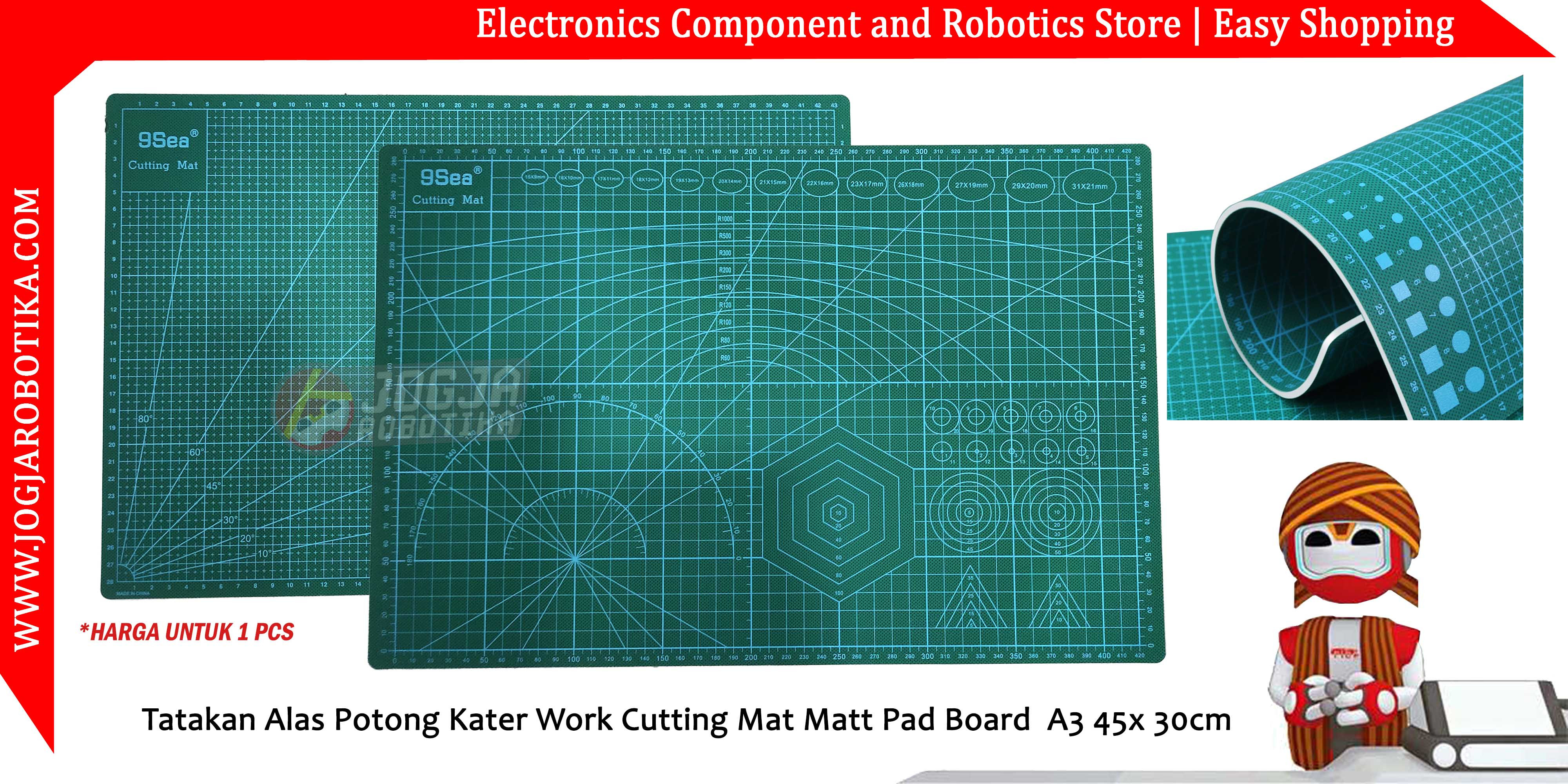 Tatakan Alas Potong Kater Work Cutting Mat Matt Pad Board A3 45 x 30cm Double Side