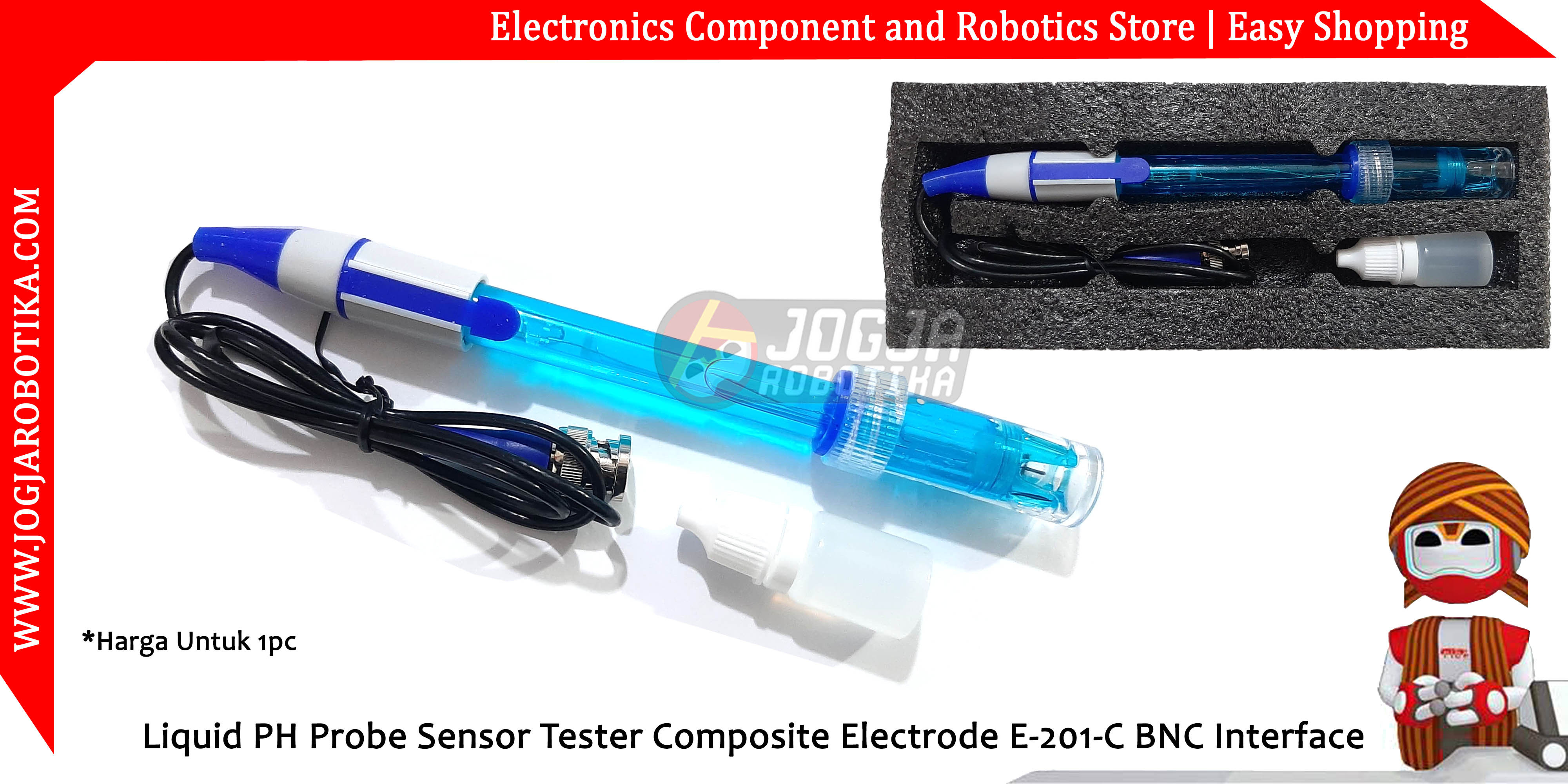 Liquid PH Probe Sensor Tester Composite Electrode E-201-C BNC Interface