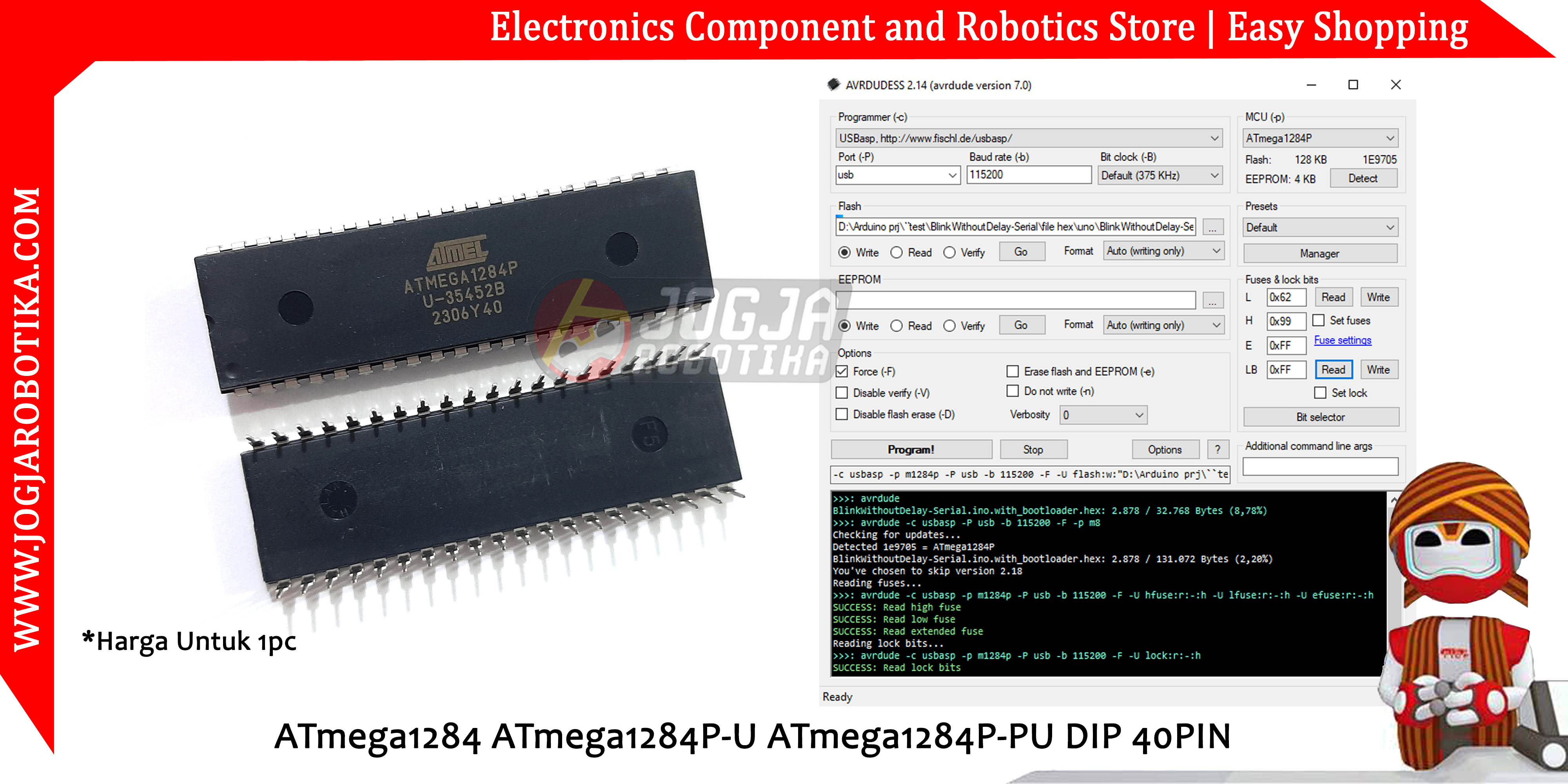 ATmega1284 ATmega1284P-U ATmega1284P-PU DIP 40PIN