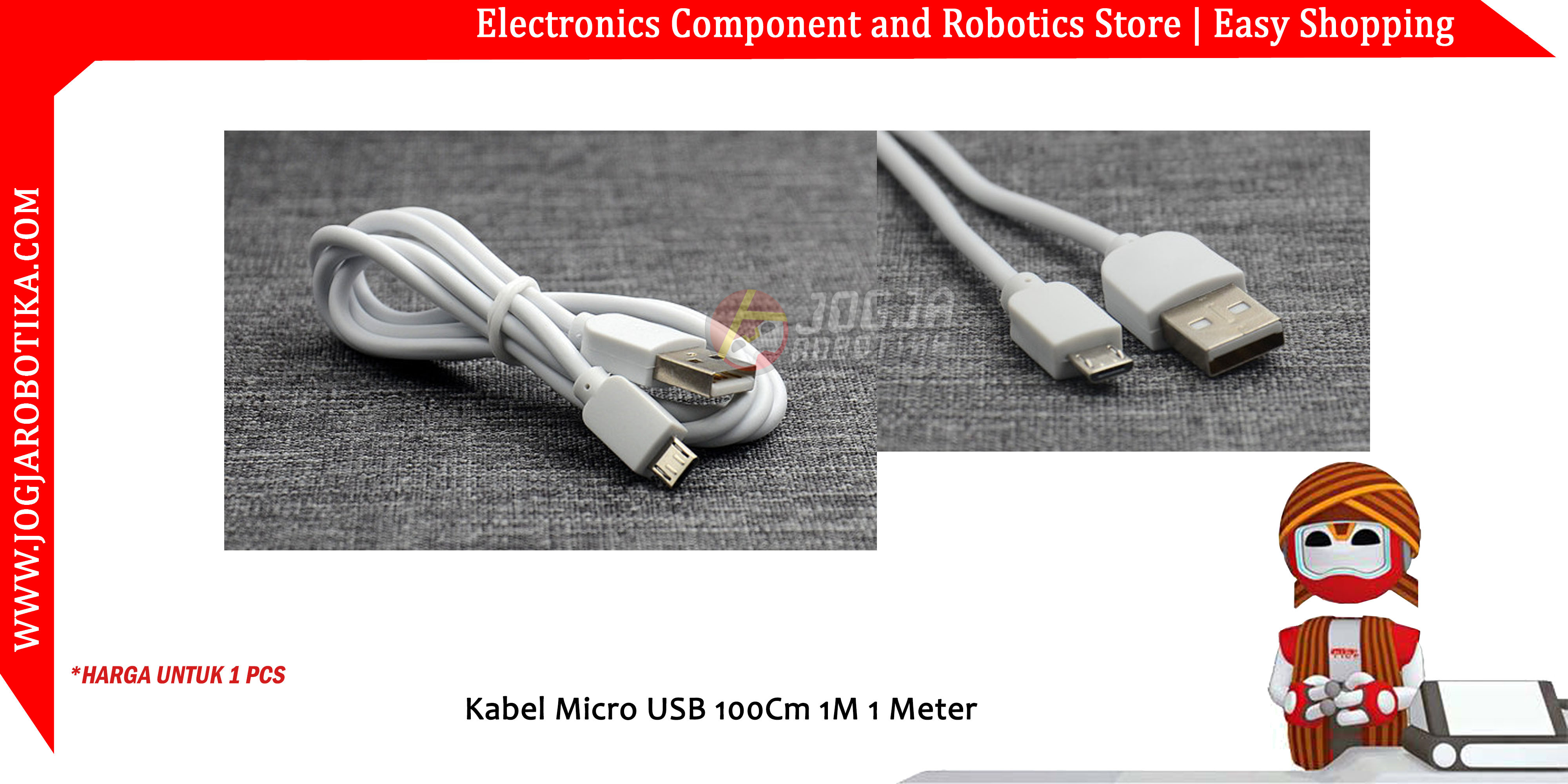 Kabel Micro USB 100Cm 1M 1 Meter