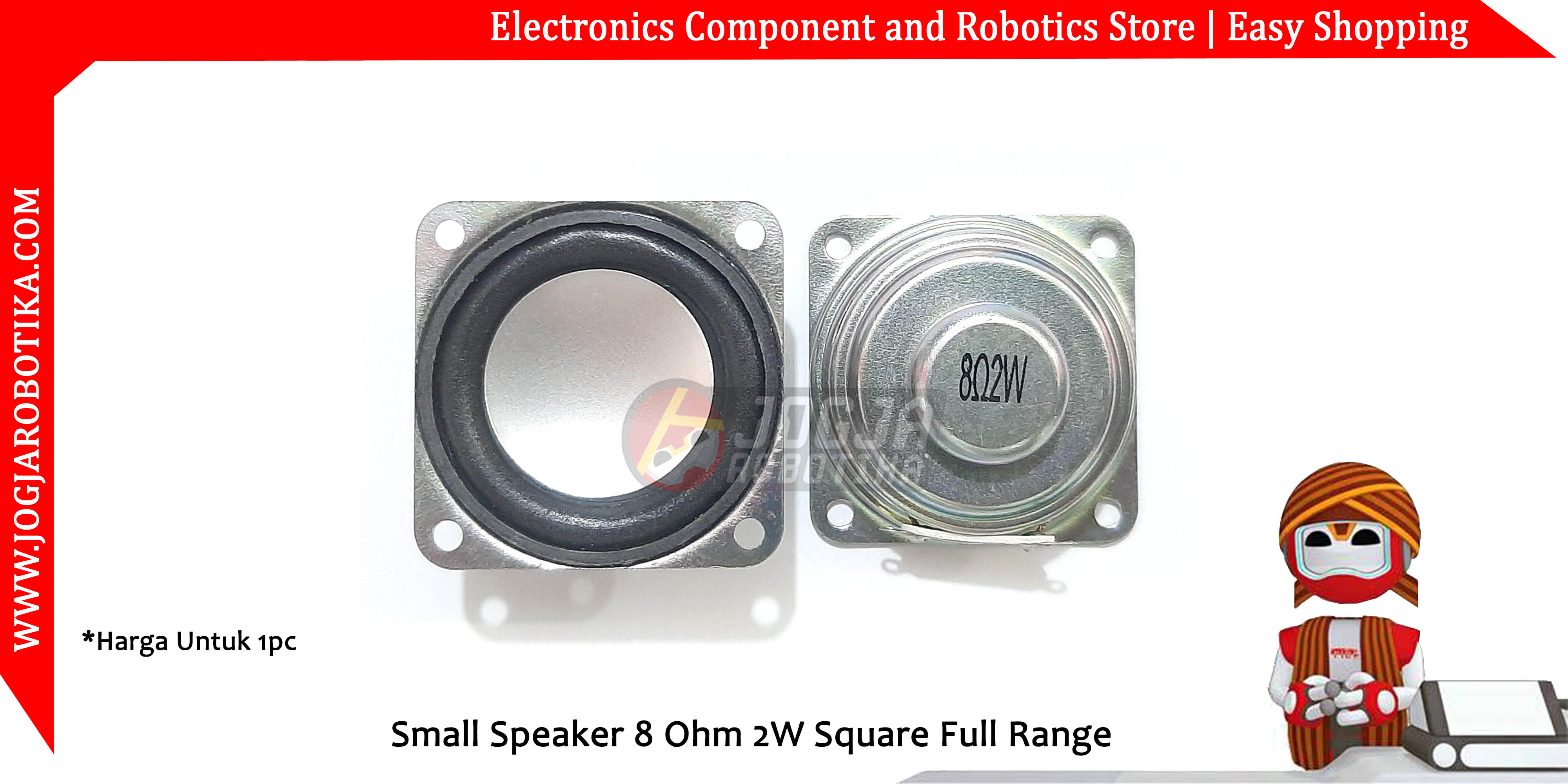 Small Speaker 8 Ohm 2W Square Full Range