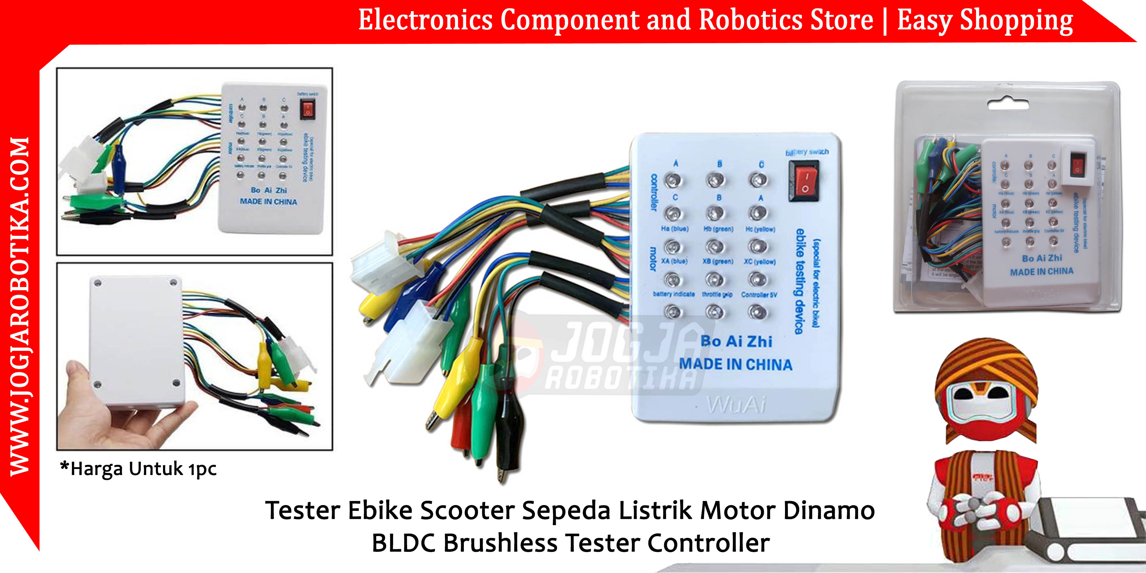 Tester Ebike Scooter Sepeda Listrik Motor Dinamo BLDC Brushless Tester Controller