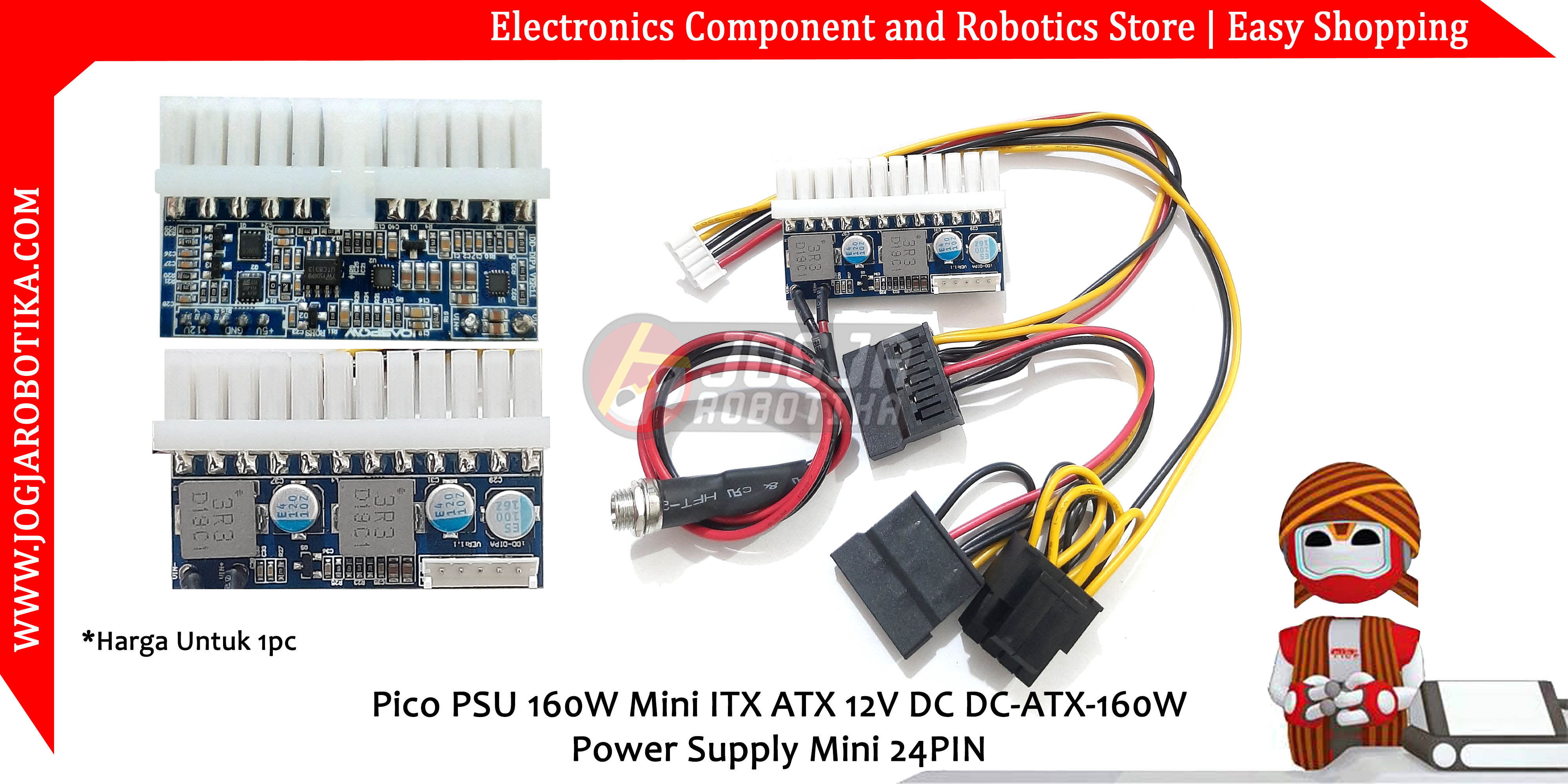Pico PSU 160W Mini ITX ATX 12V DC DC-ATX-160W Power Supply Mini 24PIN