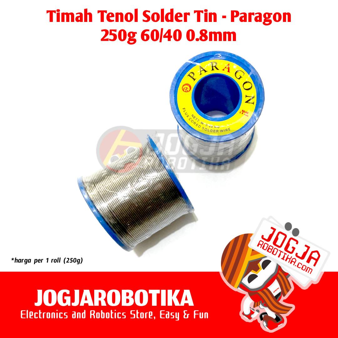 Timah Solder Tenol Solder Tin Paragon 250g 60/40 0.8mm Flux Cored