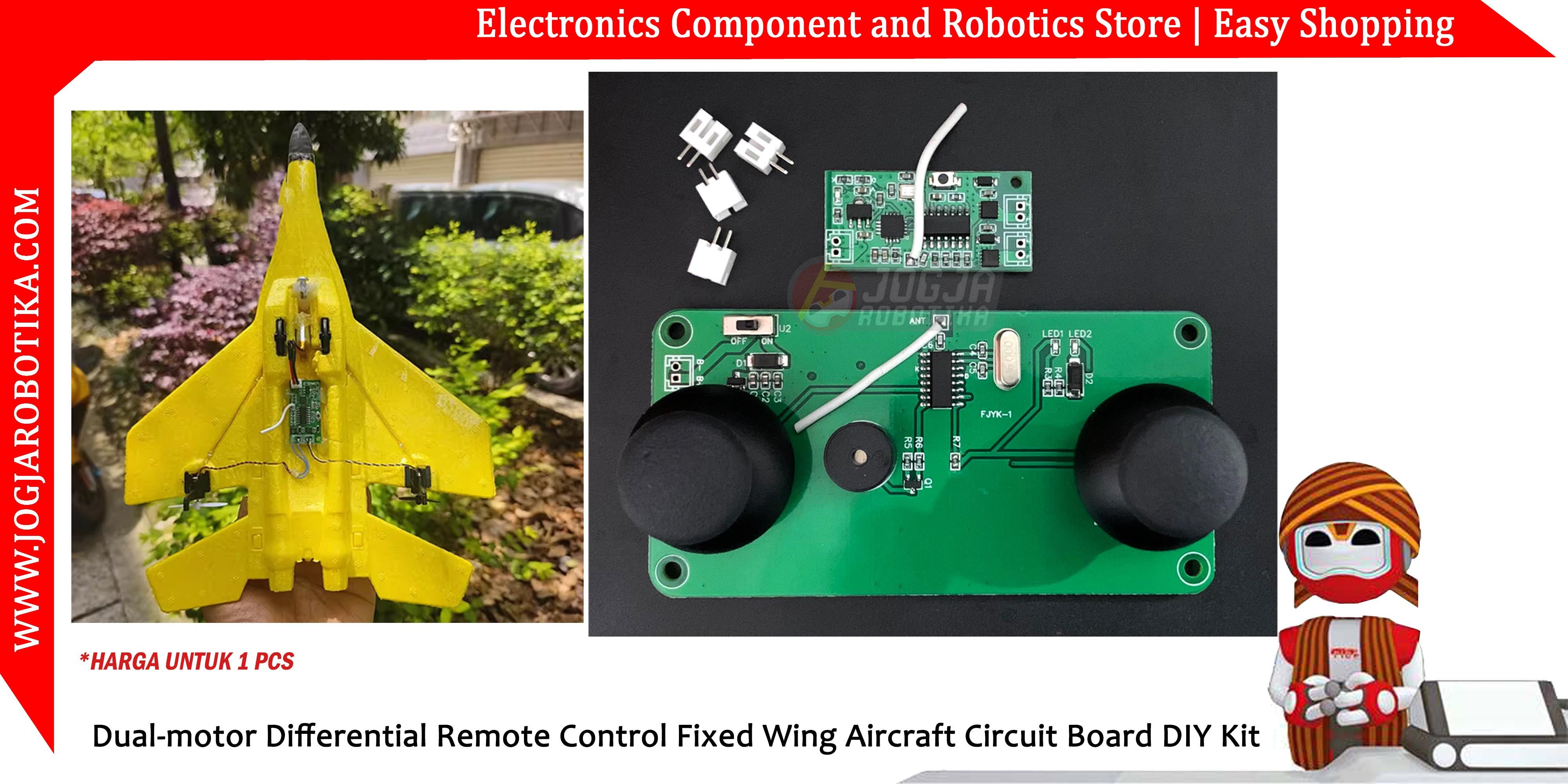 Dual-motor Differential Remote Control Fixed Wing Aircraft Circuit Board DIY Kit