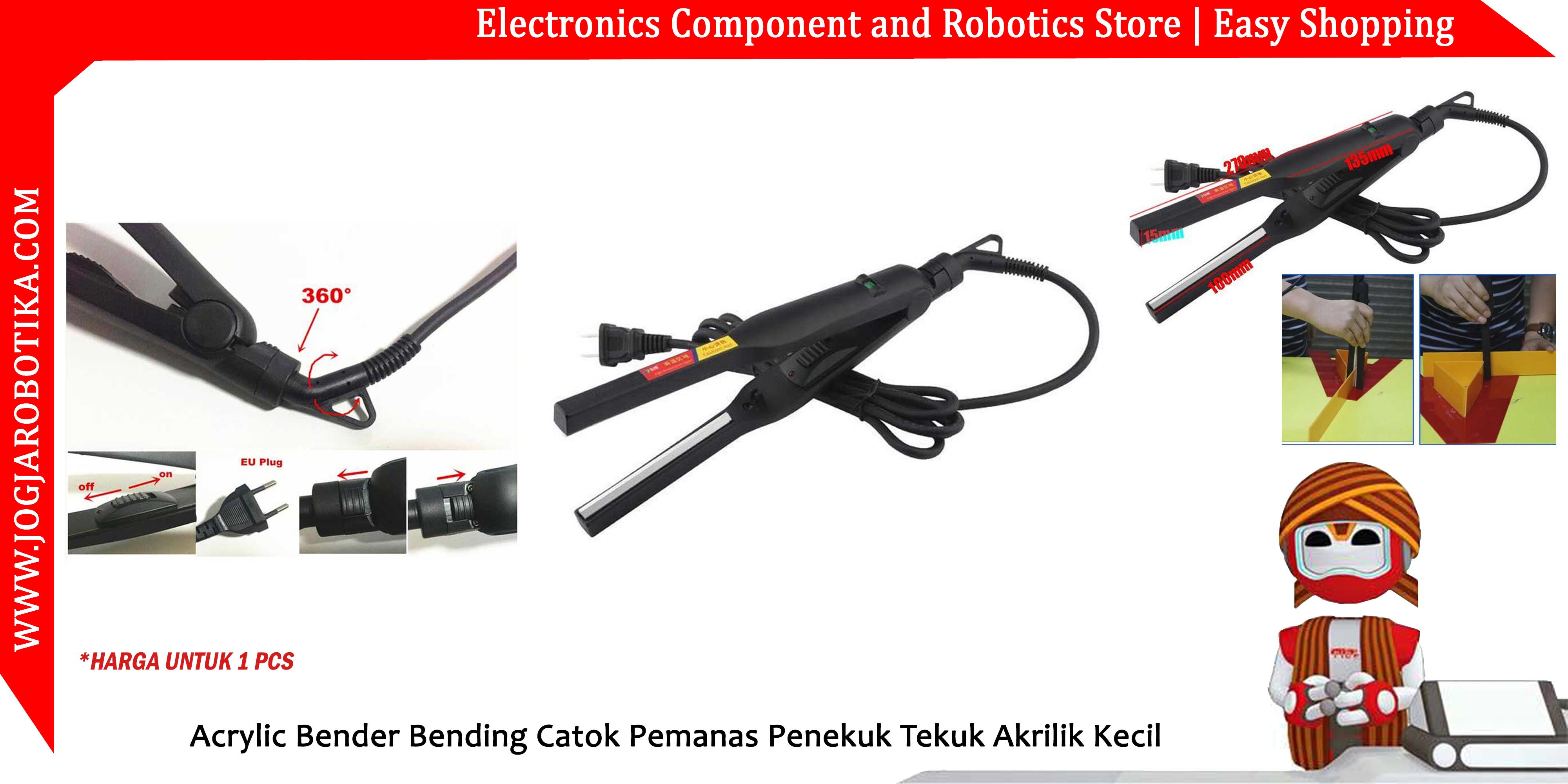 Acrylic Bender Bending Catok Pemanas Penekuk Tekuk Akrilik Kecil