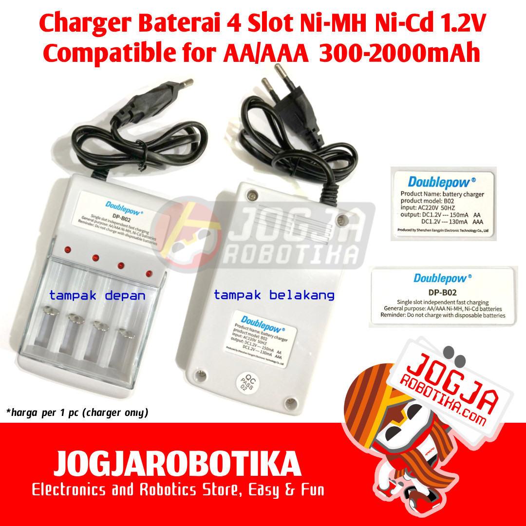 CHARGER BATERAI 4 SLOT NI-MH NI-CD 1.2V FOR SIZE AA/AAA