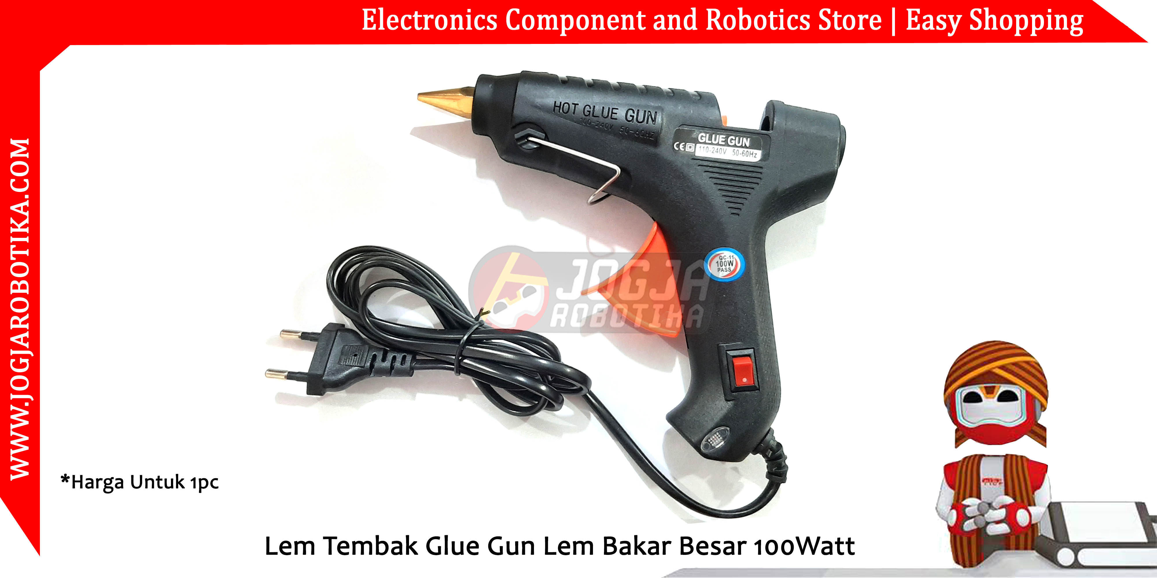 Lem Tembak Glue Gun Lem Bakar Besar 100Watt