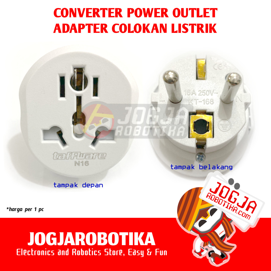Converter Power Outlet Konverter Colokan Listrik Luar Negeri ke Colokan Indonesia/Eropa