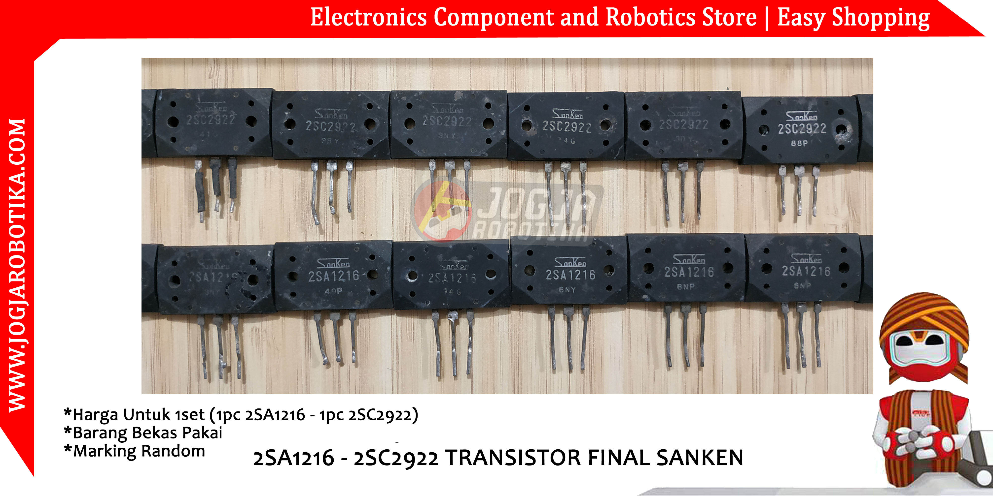 2SA1216 - 2SC2922 TRANSISTOR FINAL SANKEN