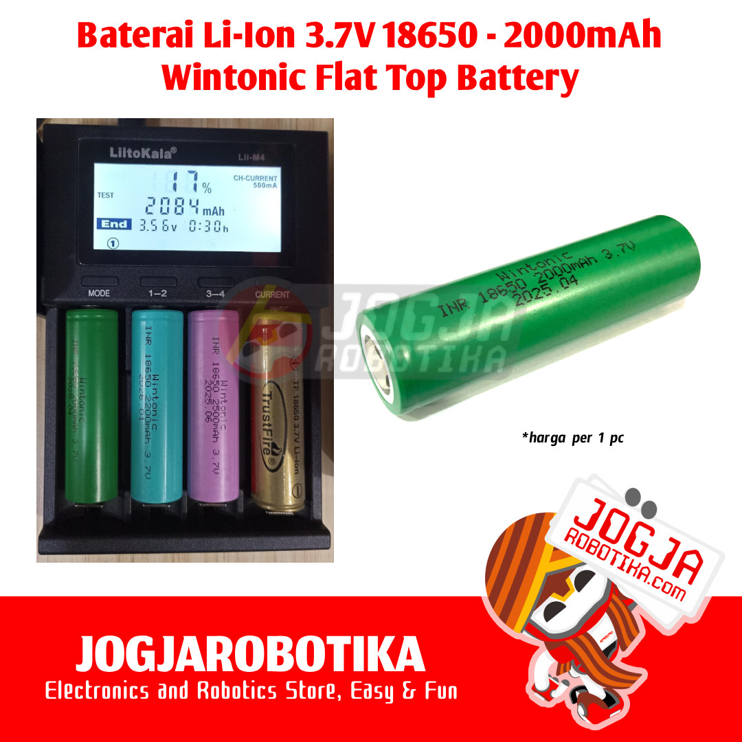 WINTONIC 2000MAH FLAT TOP LI-ION BATTERY 18650 3.7V