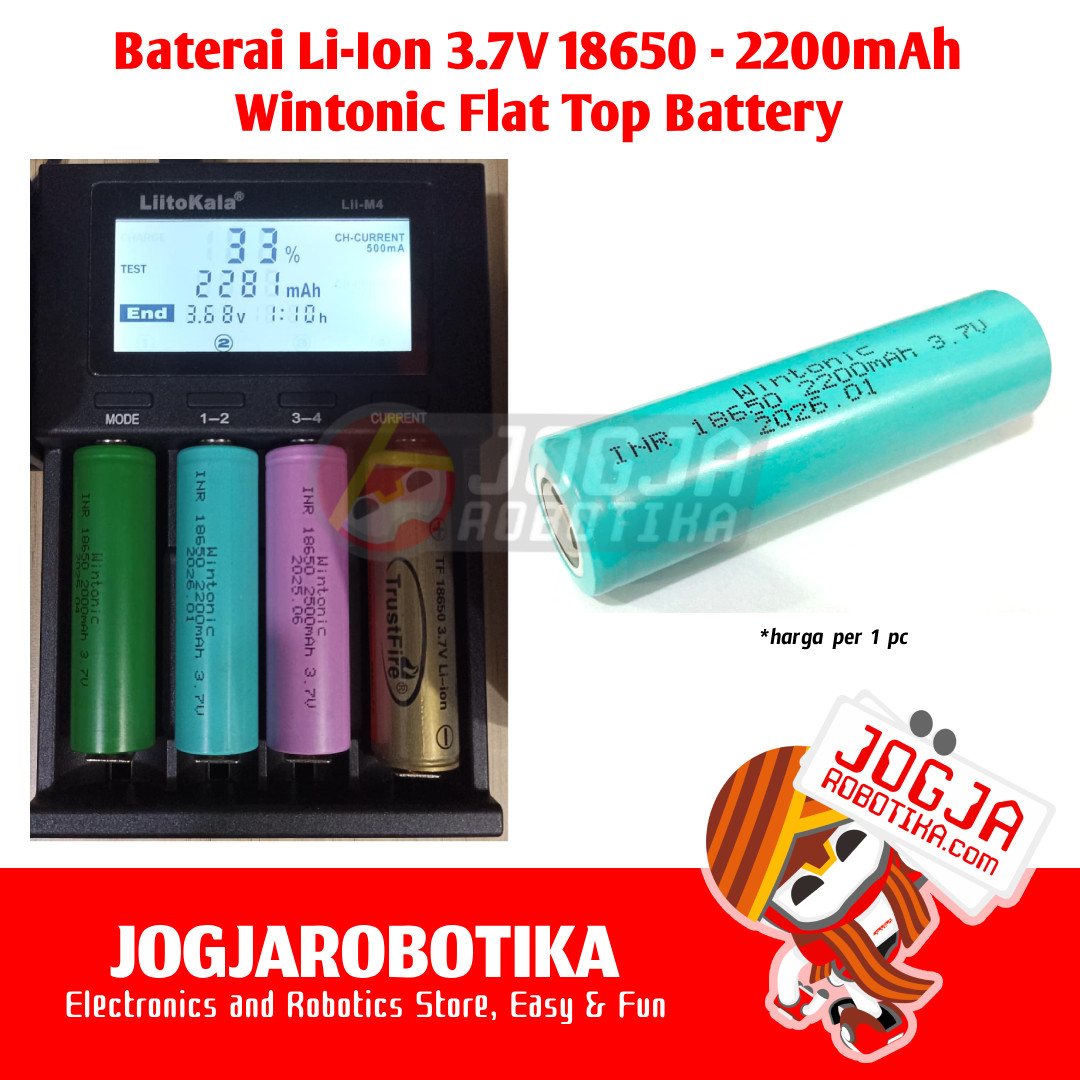 WINTONIC 2200MAH FLAT TOP LI-ION BATTERY 18650 3.7V