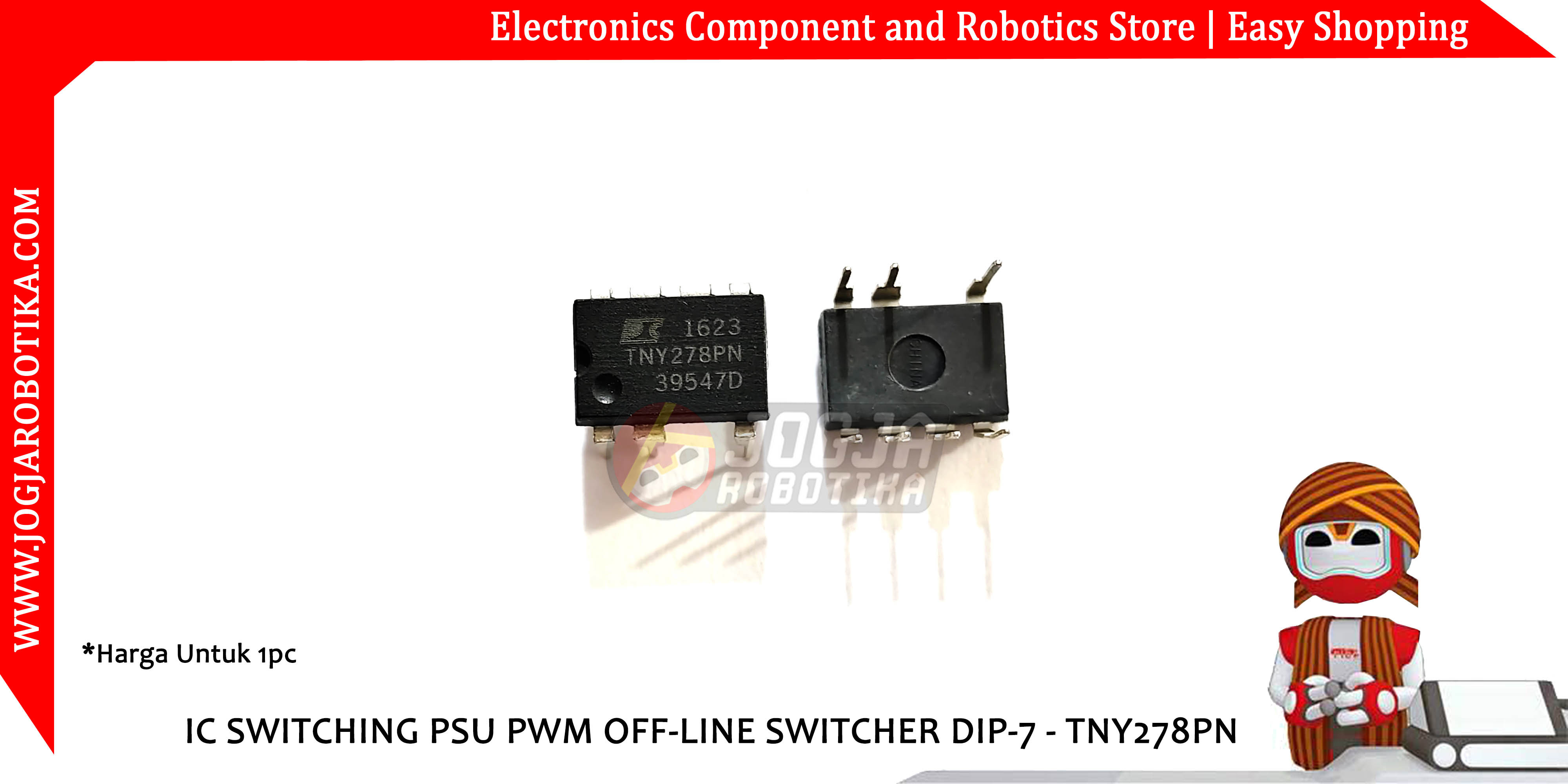 IC SWITCHING PSU PWM OFF-LINE SWITCHER DIP-7 - TNY278PN