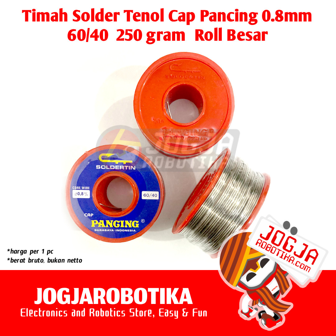 Timah Solder Tenol Cap Pancing 0.8mm 60/40 250gram Roll Besar