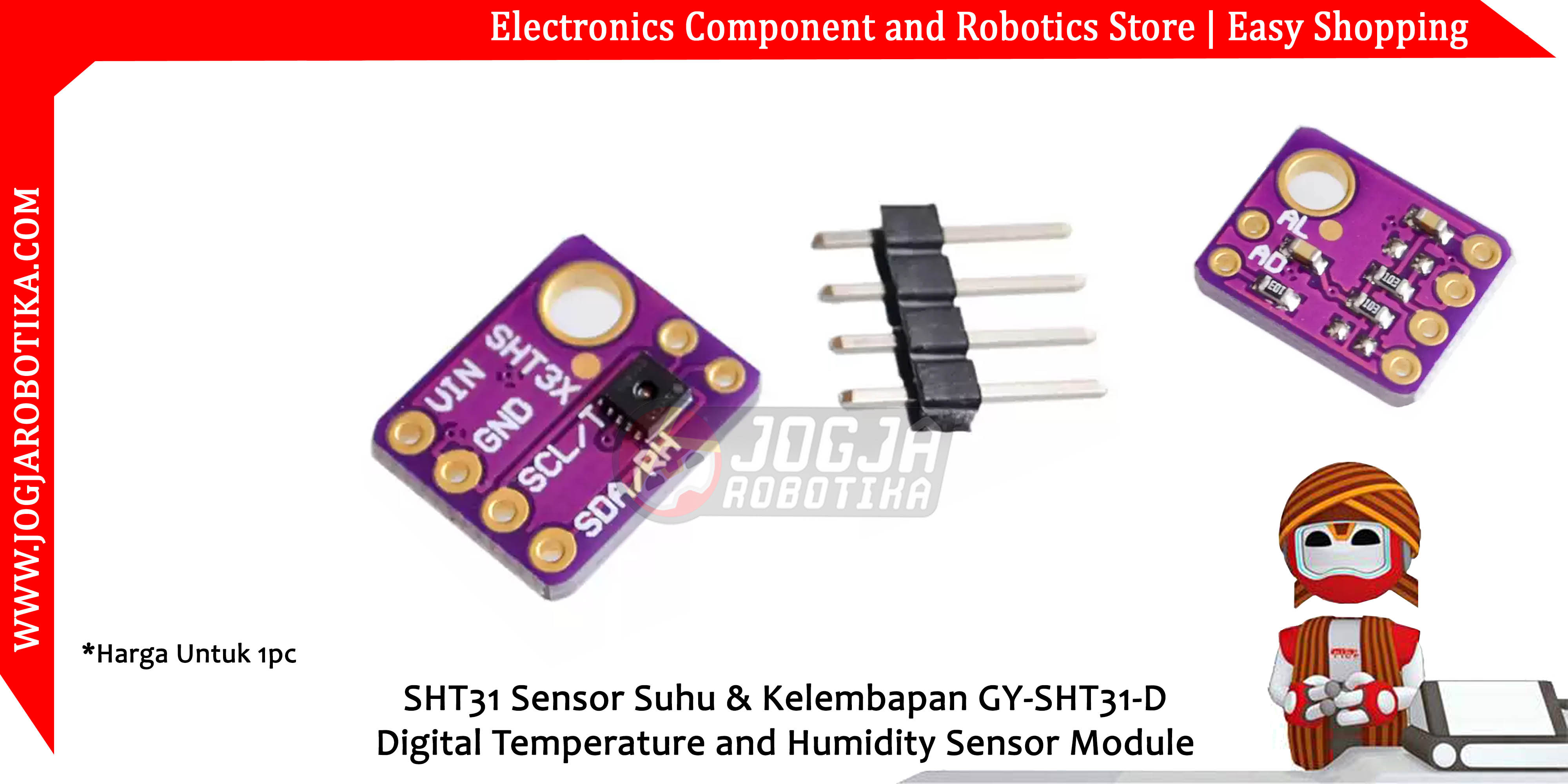 SHT31 Sensor Suhu & Kelembapan GY-SHT31-D Digital Temperature and Humidity Sensor Module
