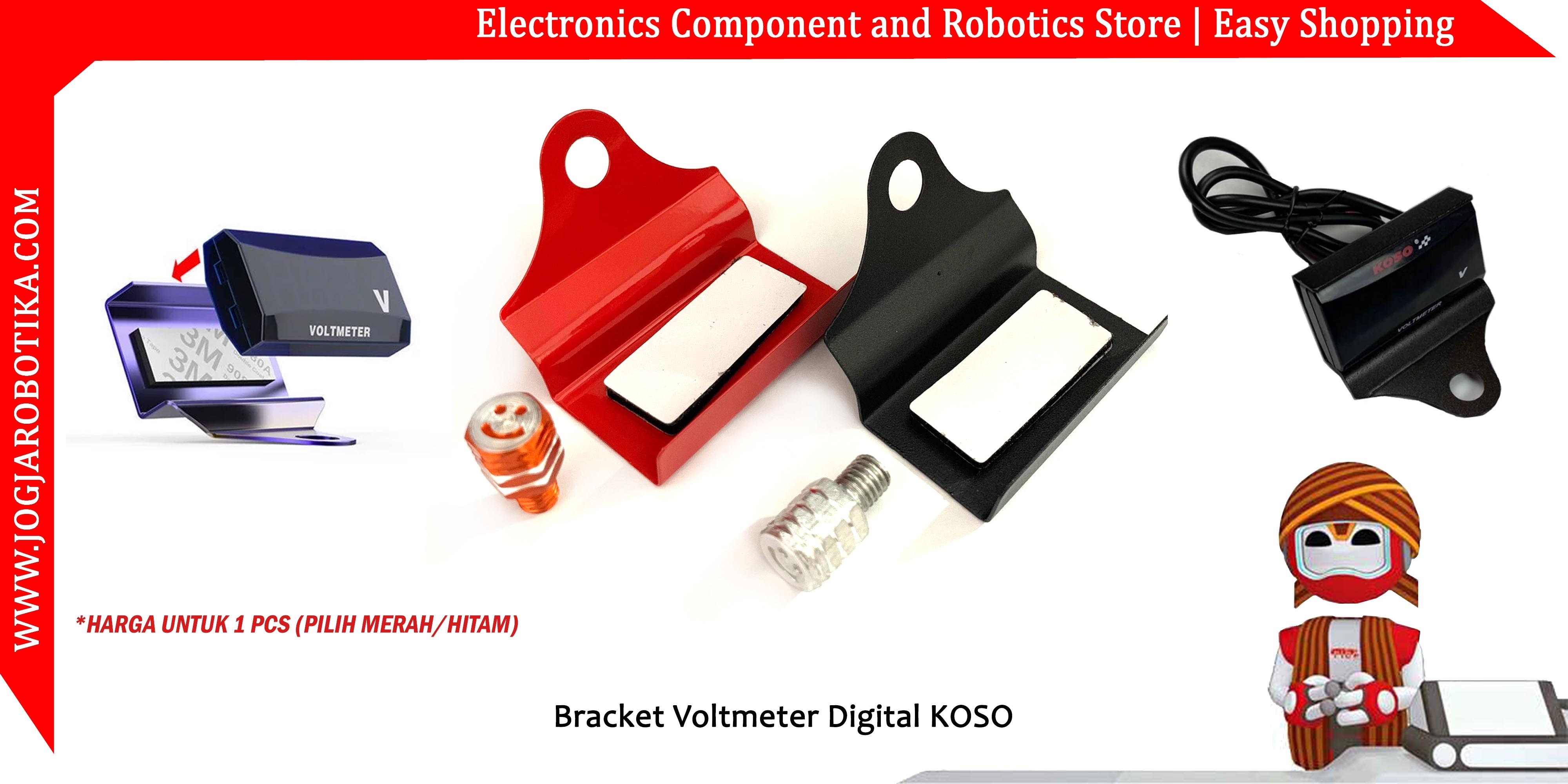 Bracket Voltmeter Digital KOSO - Merah