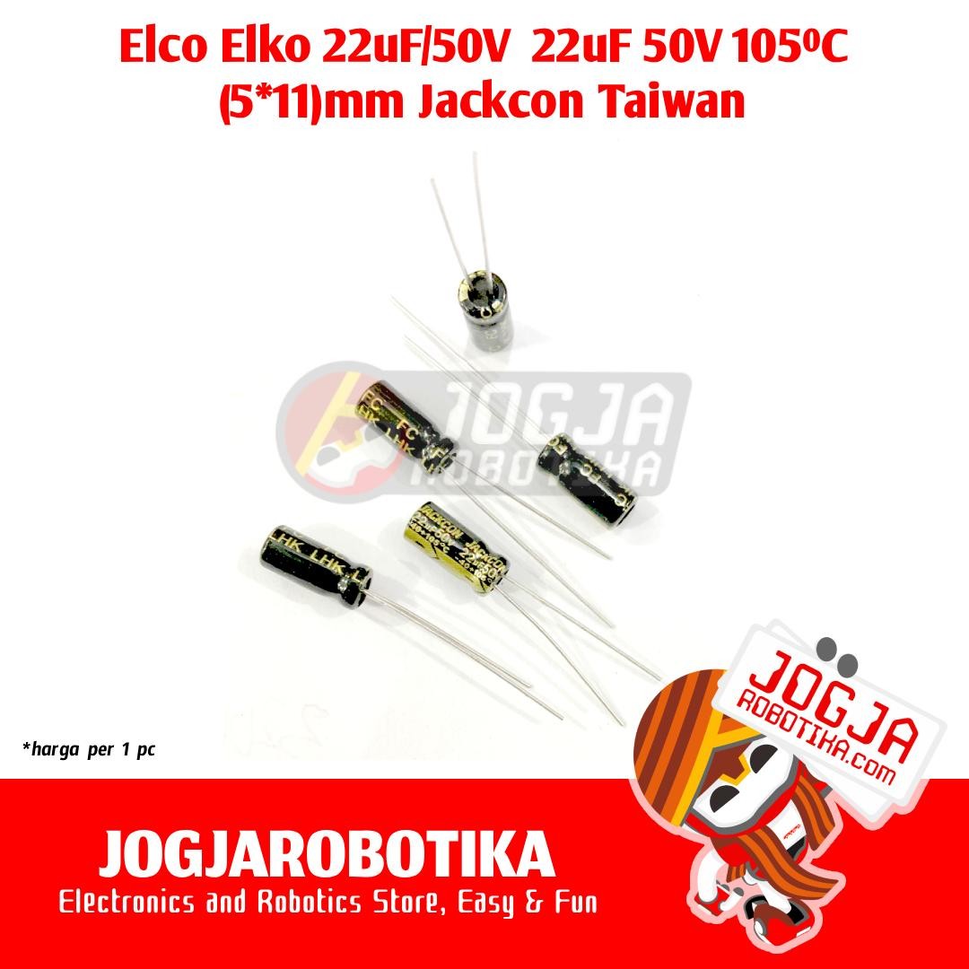 Elko Elco 22uF/50V 22uF 50V 105C (5*11)mm Jackcon Taiwan