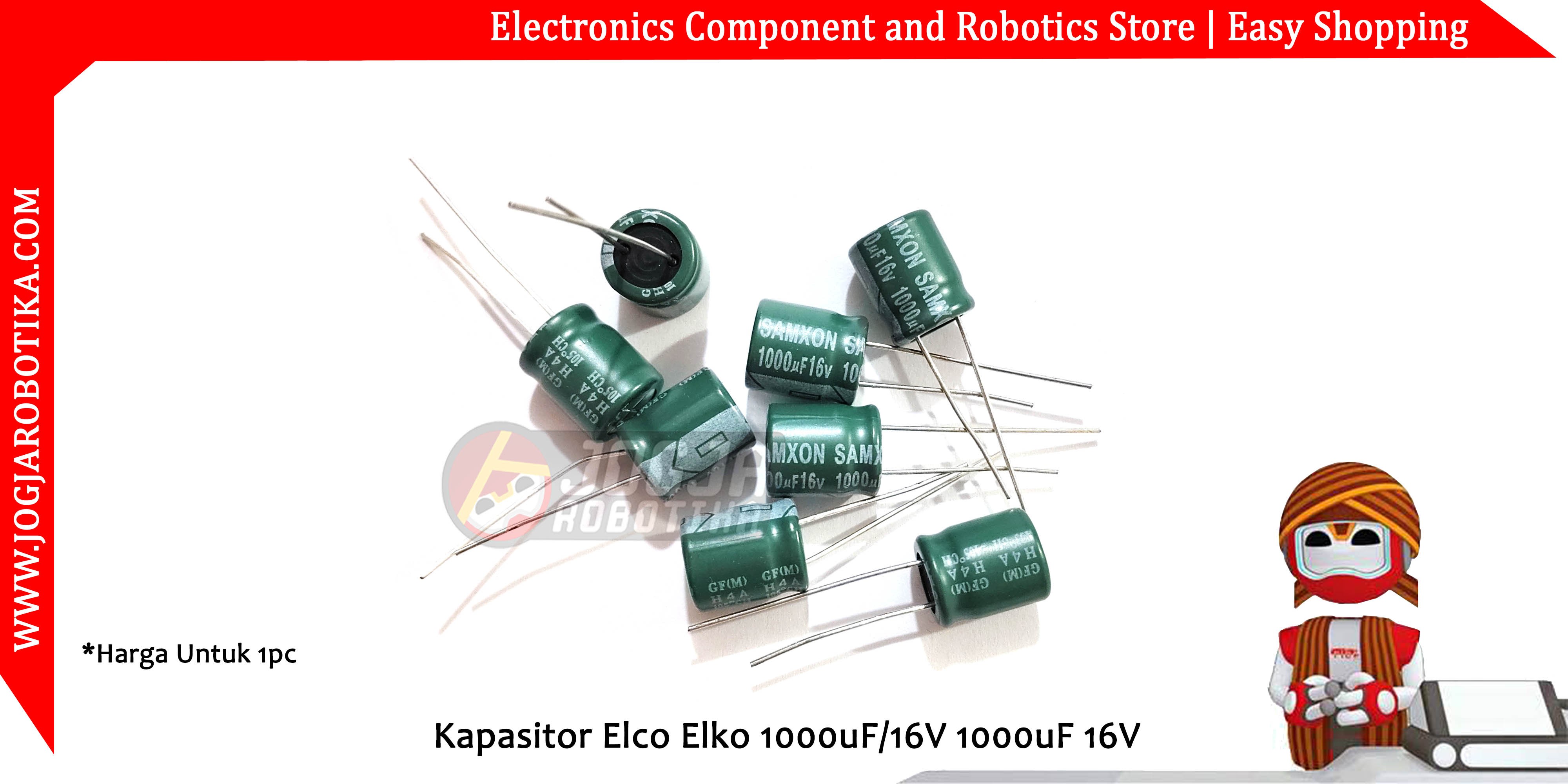 Kapasitor Elco Elko 1000uF/16V 1000uF 16V