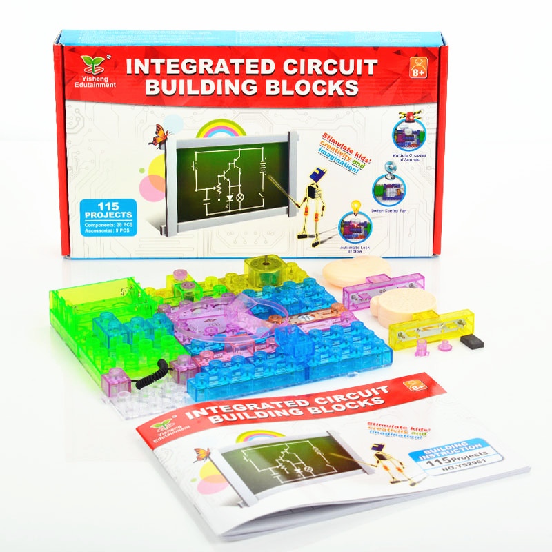 Integrated Circuit Building Blocks 115 Projects Electronic Playground Educational Toy Plastic Model Kits