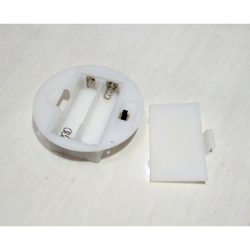 2 AA Battery Holder With ON/OFF Switch Cover Round Type