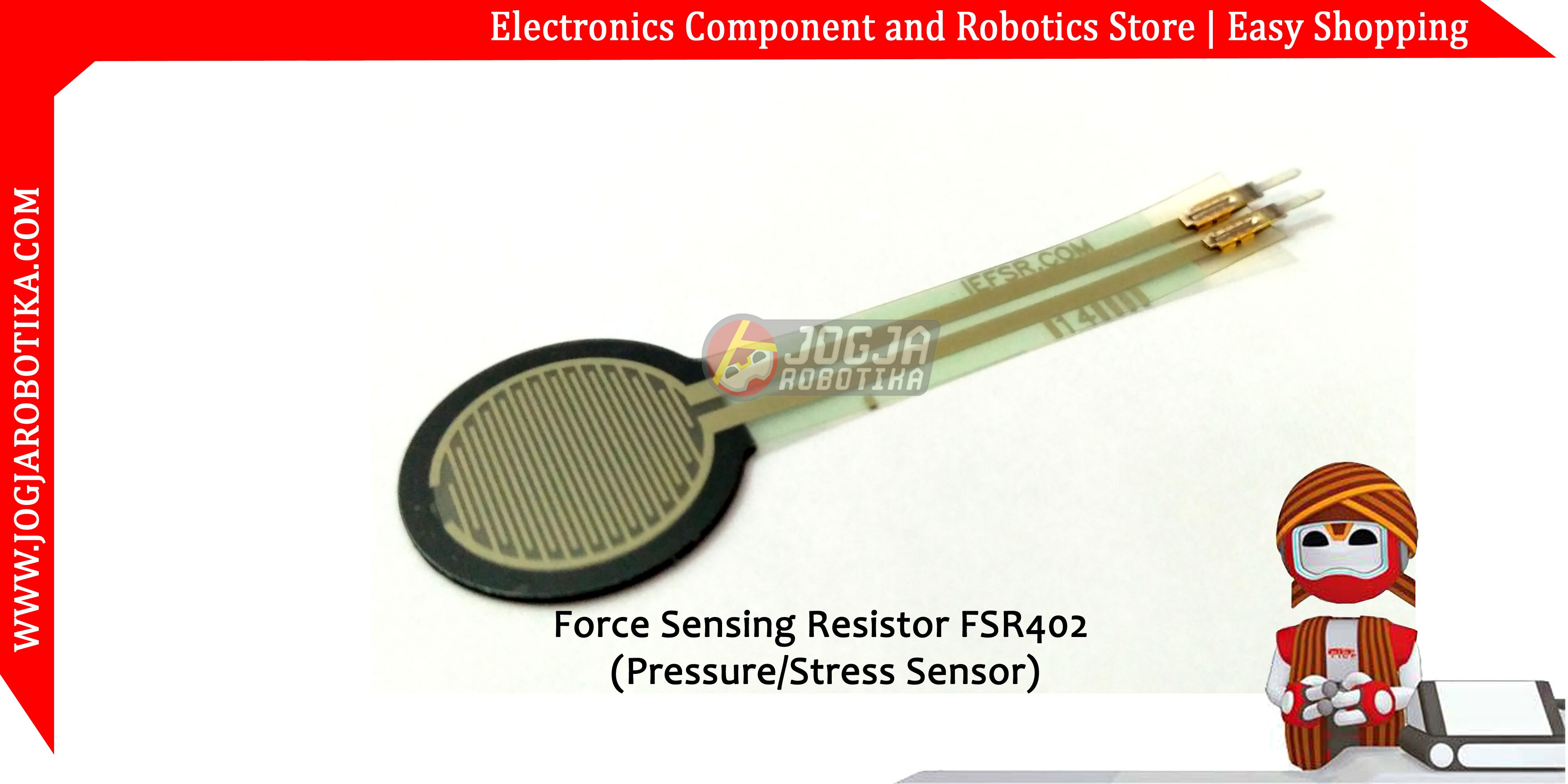 Force Sensing Resistor FSR402 (Pressure/Stress Sensor)