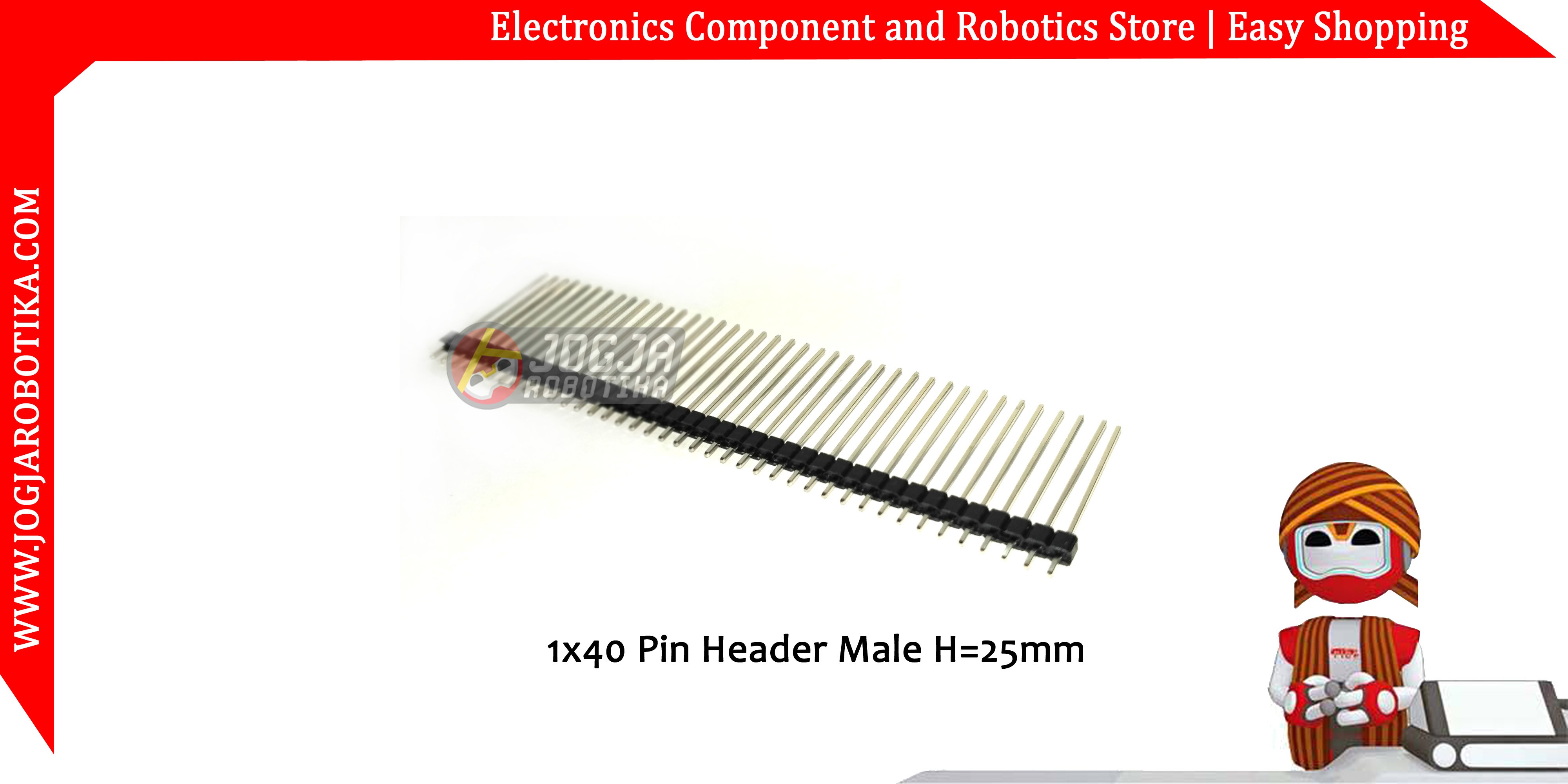 1x40 Pin Header Male H:25mm