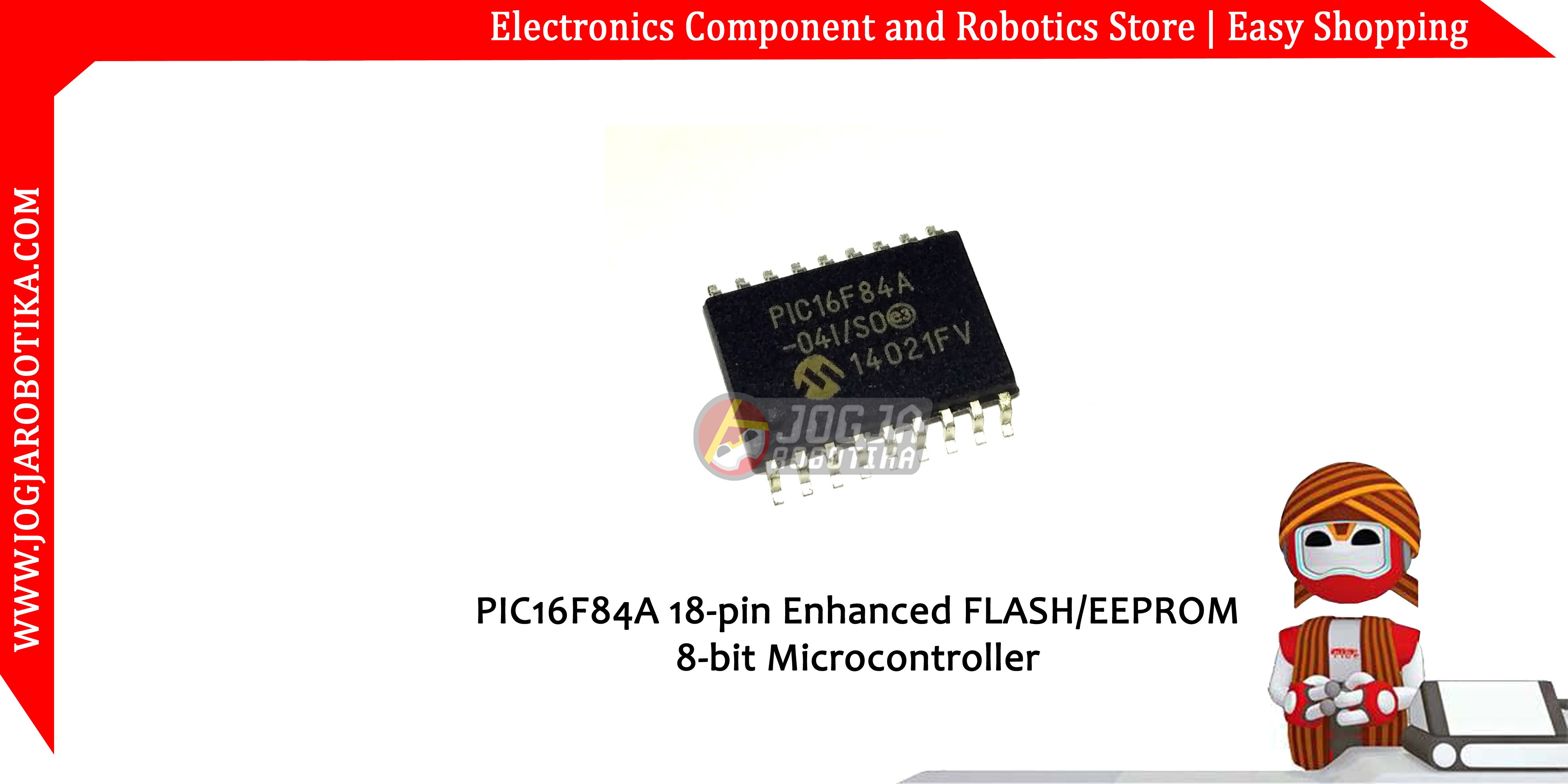 PIC16F84A 18-pin Enhanced FLASH-EEPROM SMD