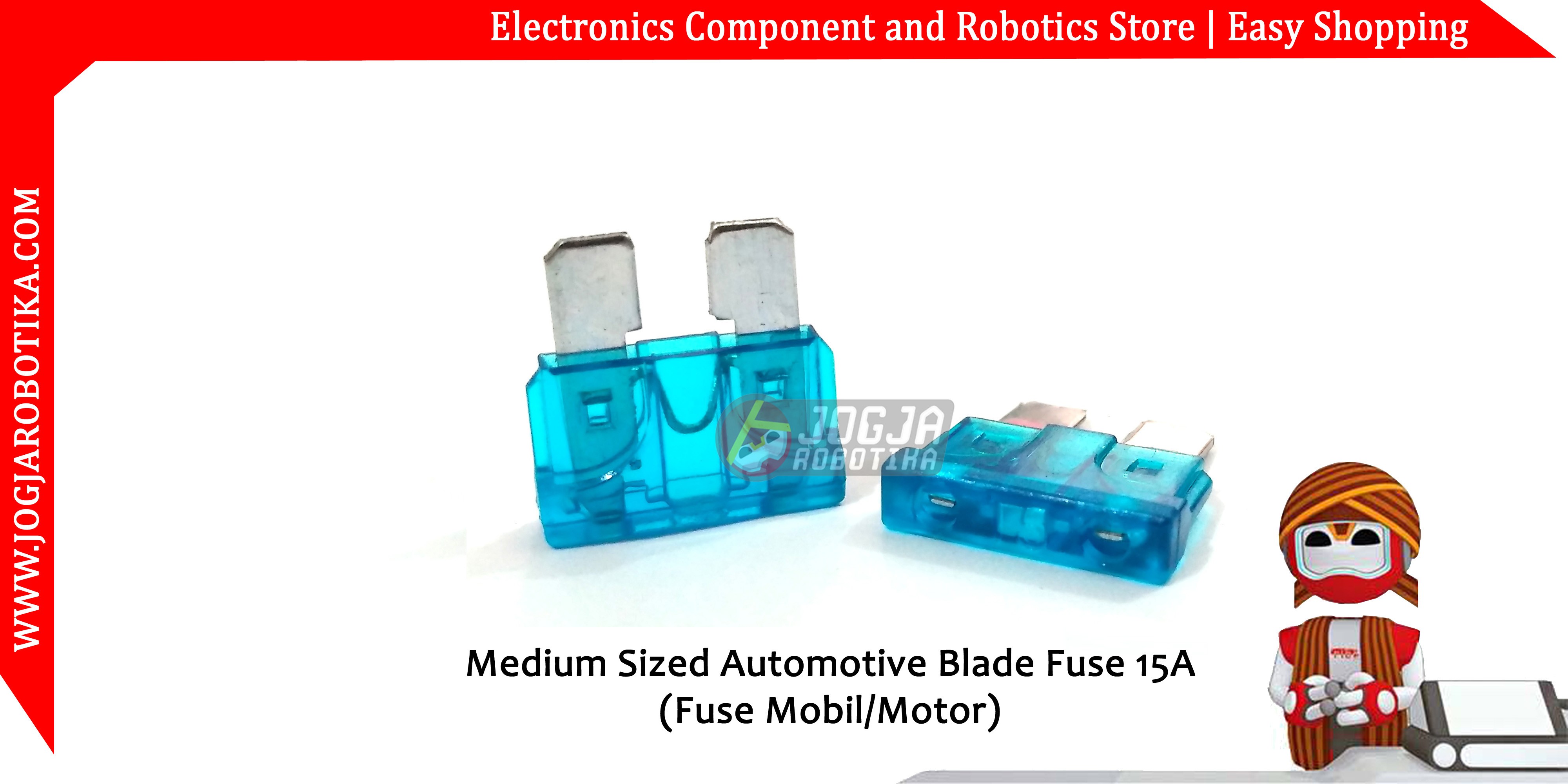 Medium Sized Automotive Blade Fuse 15A
