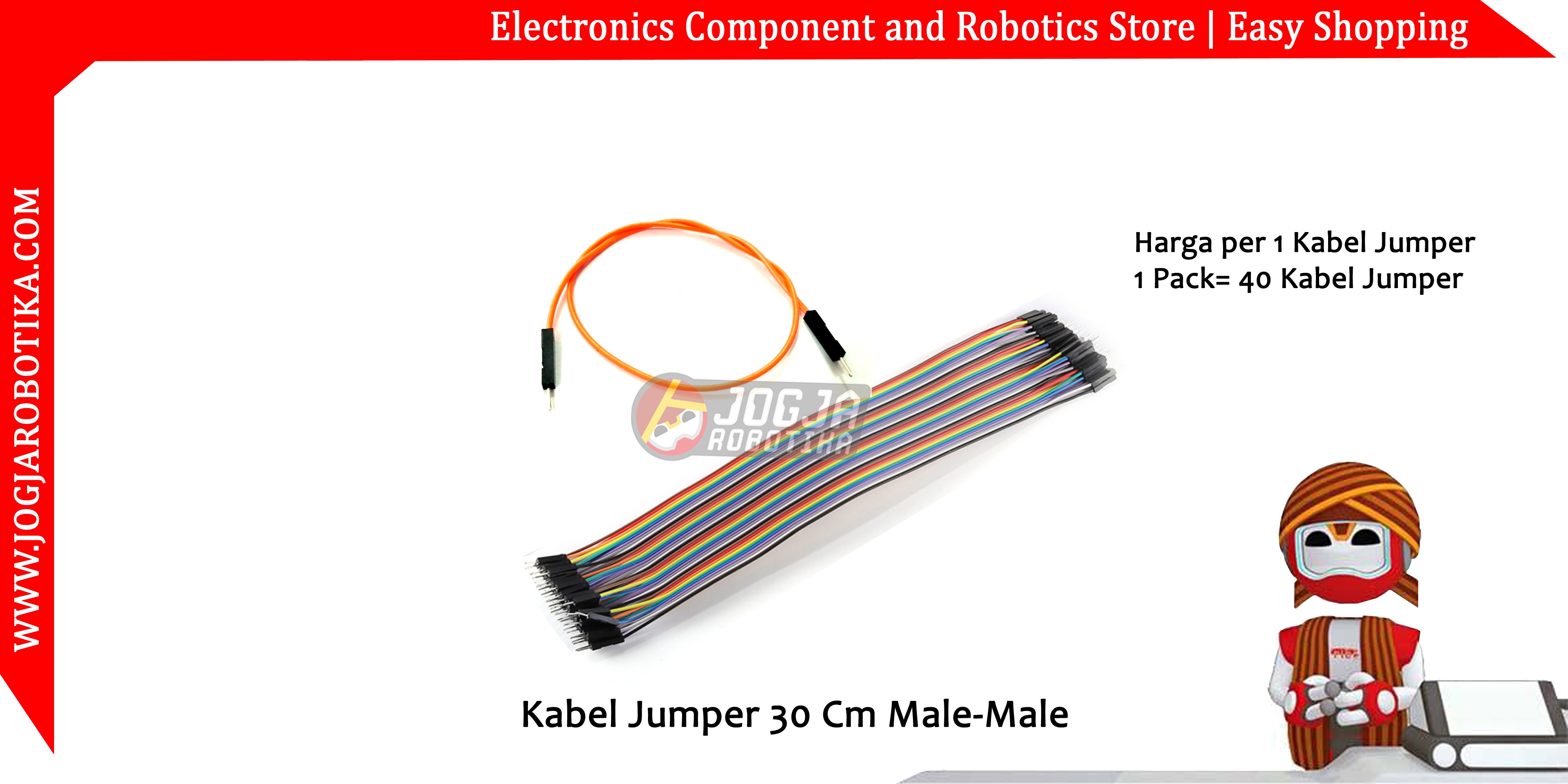 Kabel Jumper 30 Cm Male-Male Ecer 1pcs