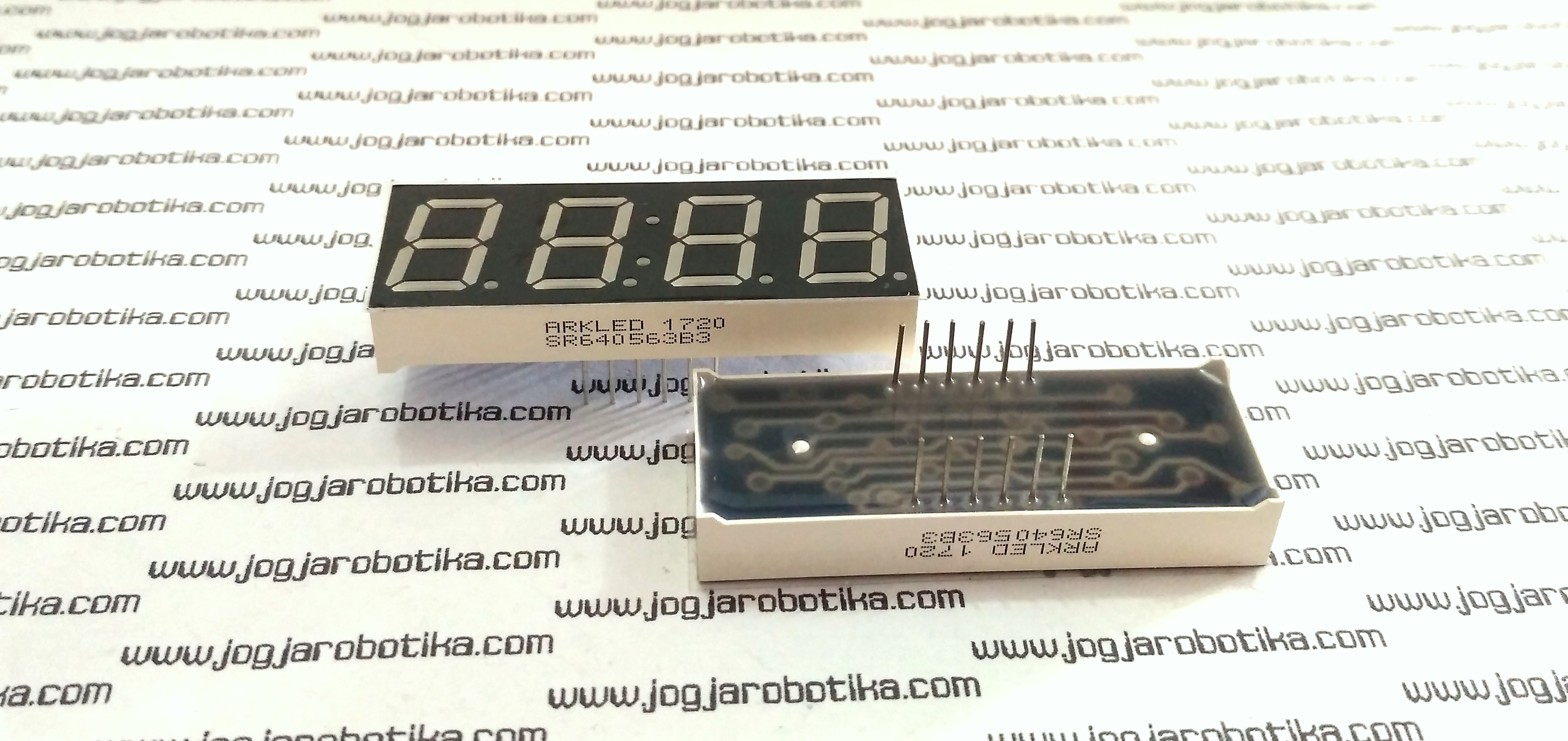 4 DIGIT SEVEN SEGMENT BIRU 0.56 INCH SR640563B3 7 SEGMEN 12 PIN JAM COMMON KATODA