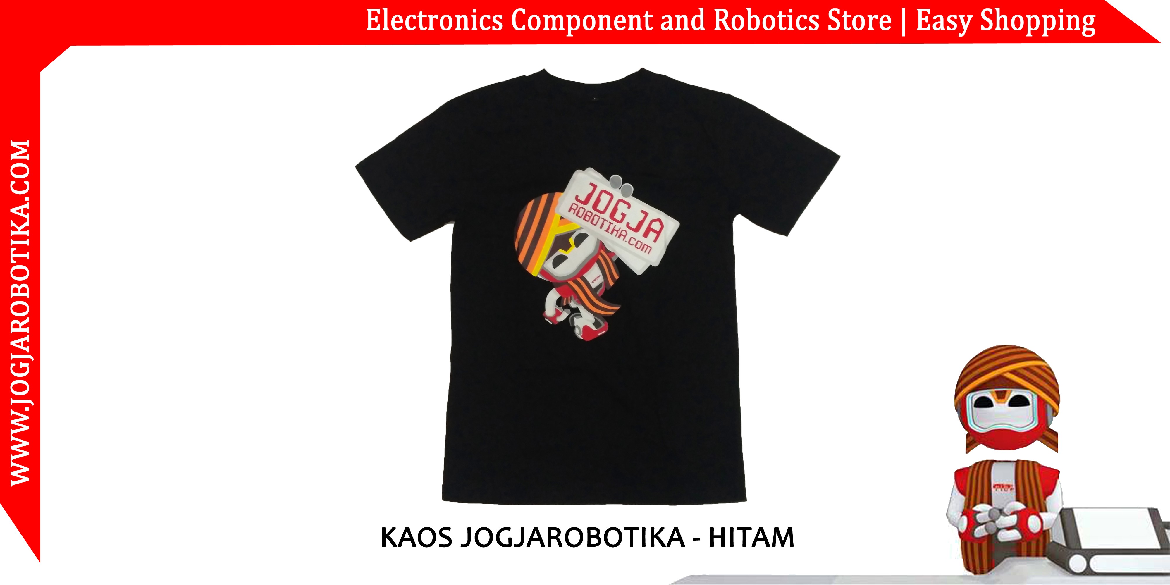 KAOS JOGJAROBOTIKA - HITAM