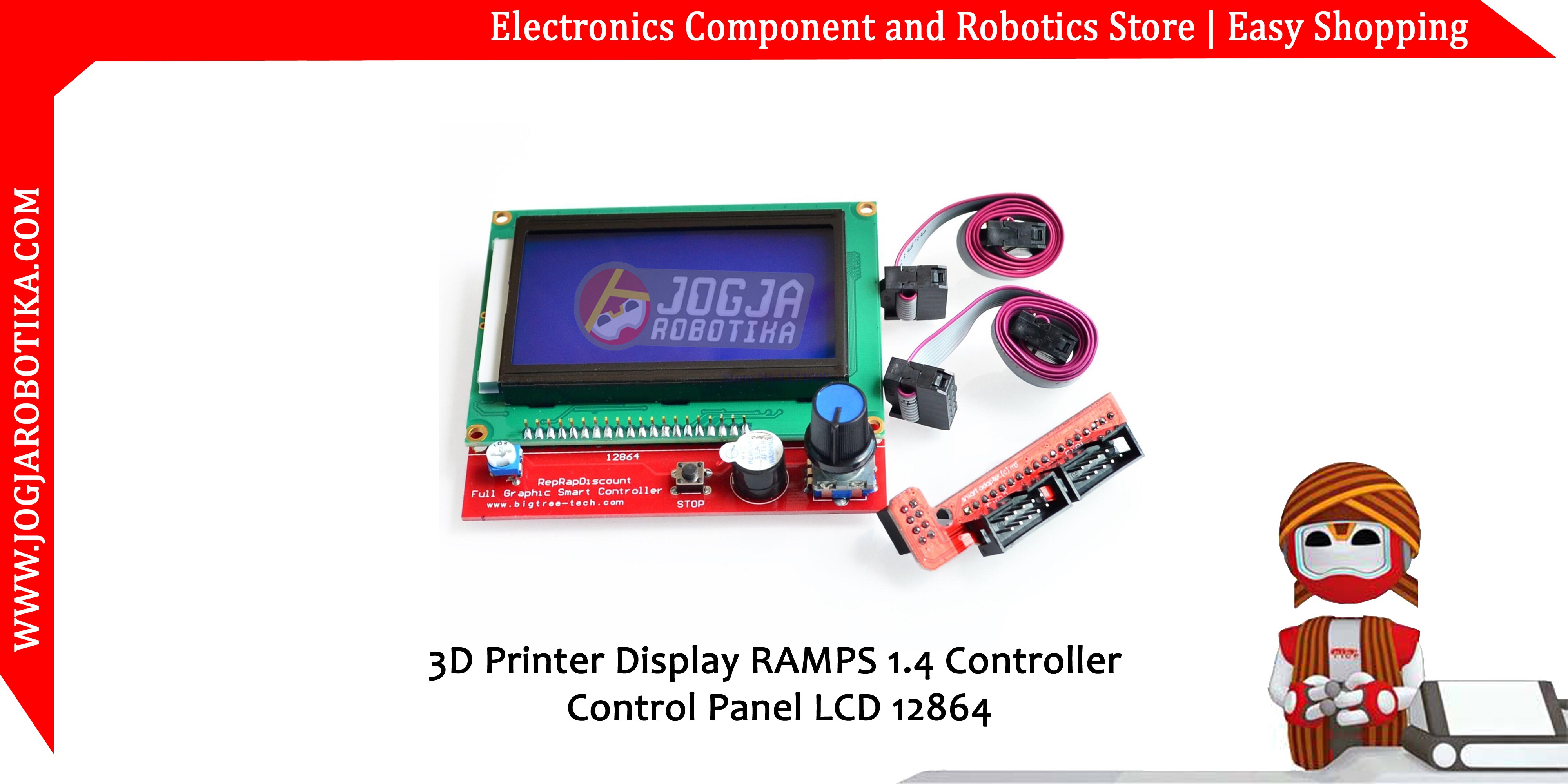 3D Printer Display Reprap RAMPS 1.4 Controller Control Panel LCD 12864