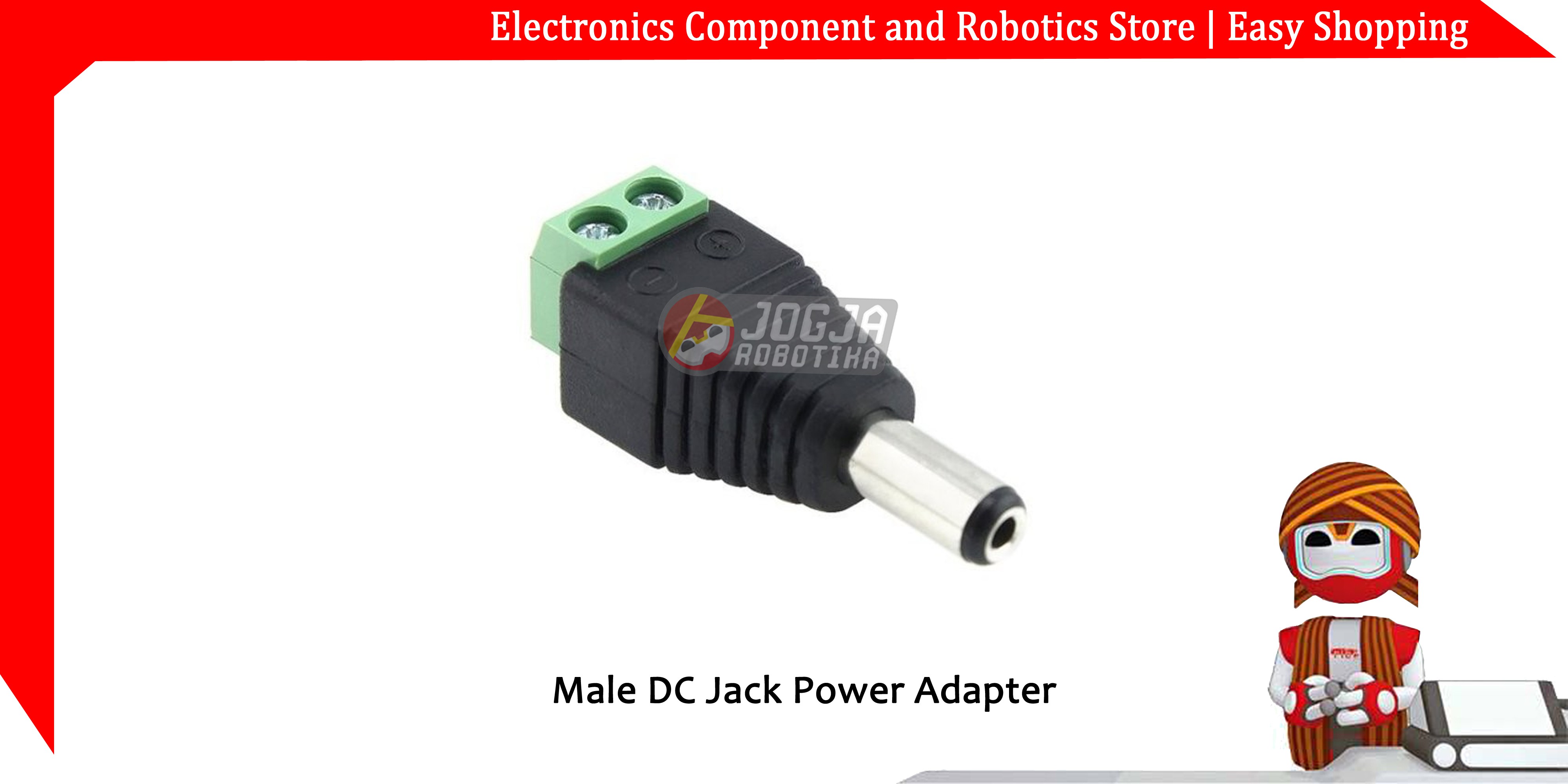 Male DC Jack Power Adapter