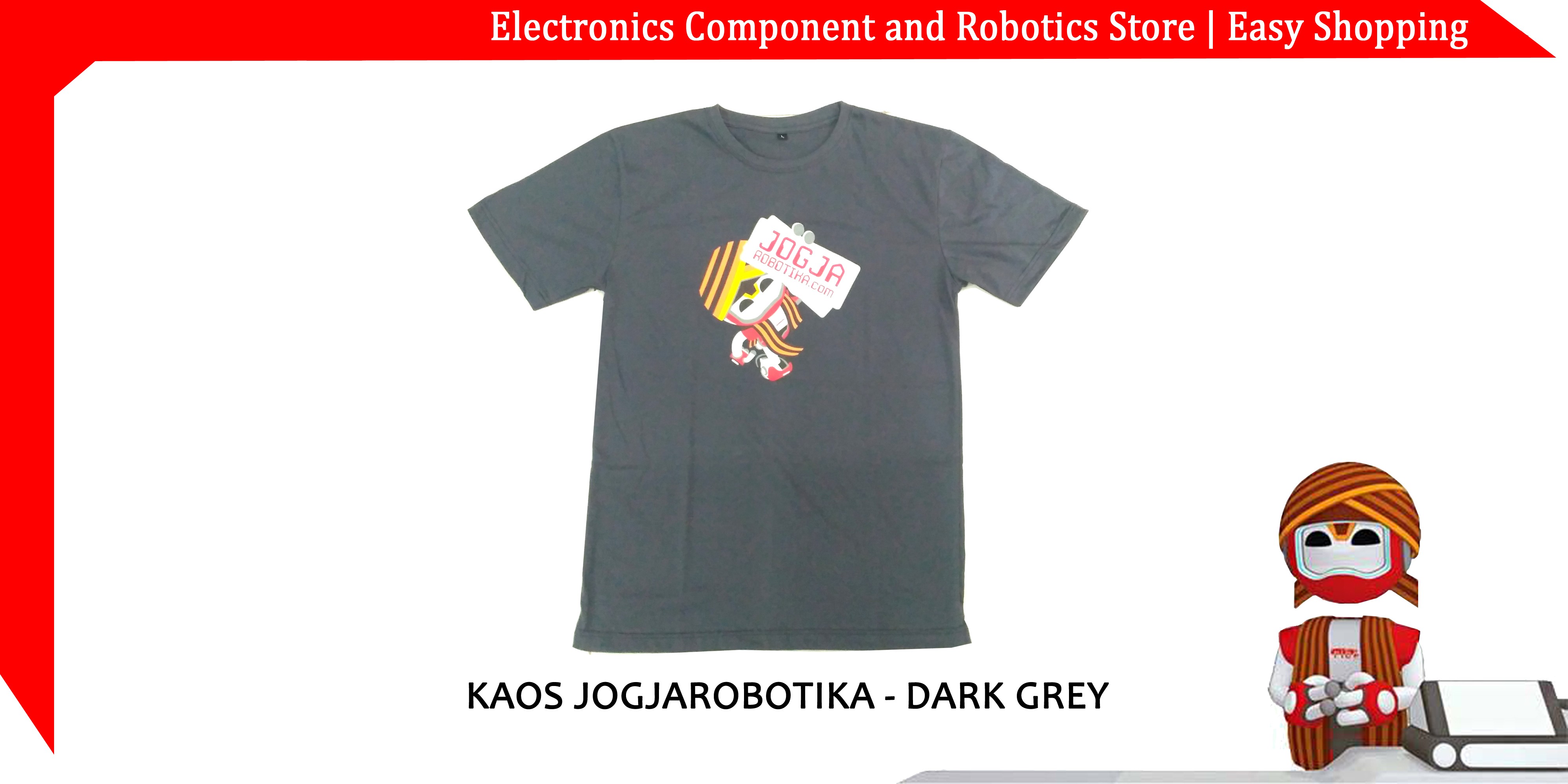KAOS JOGJAROBOTIKA - DARK GREY