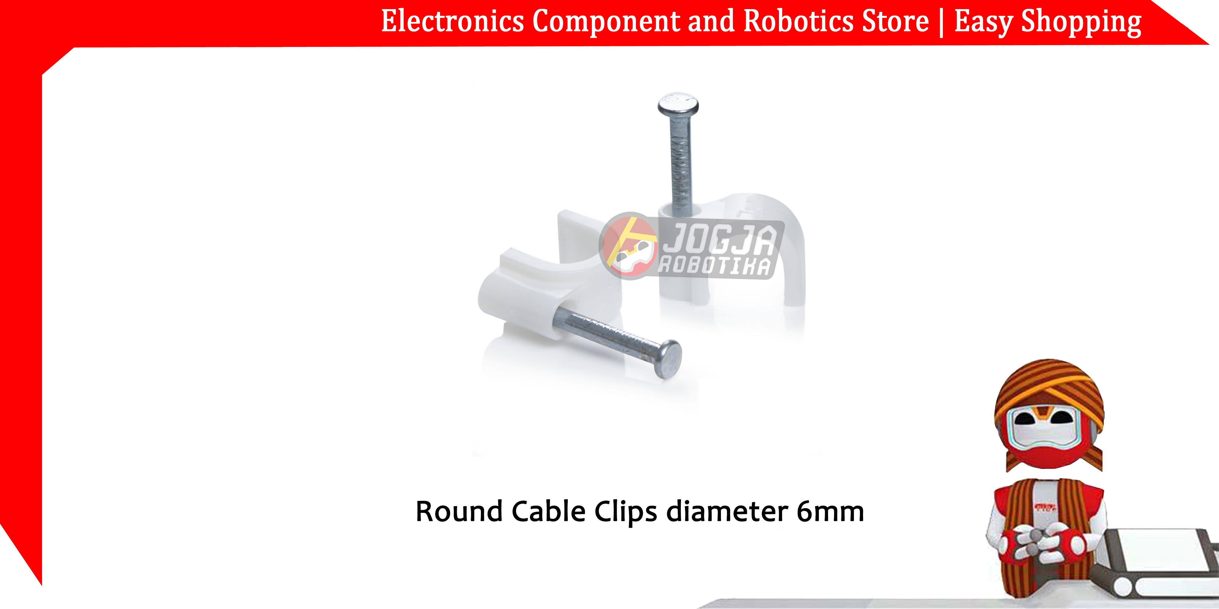 Round Cable Clips / Klem Kabel diameter 6mm