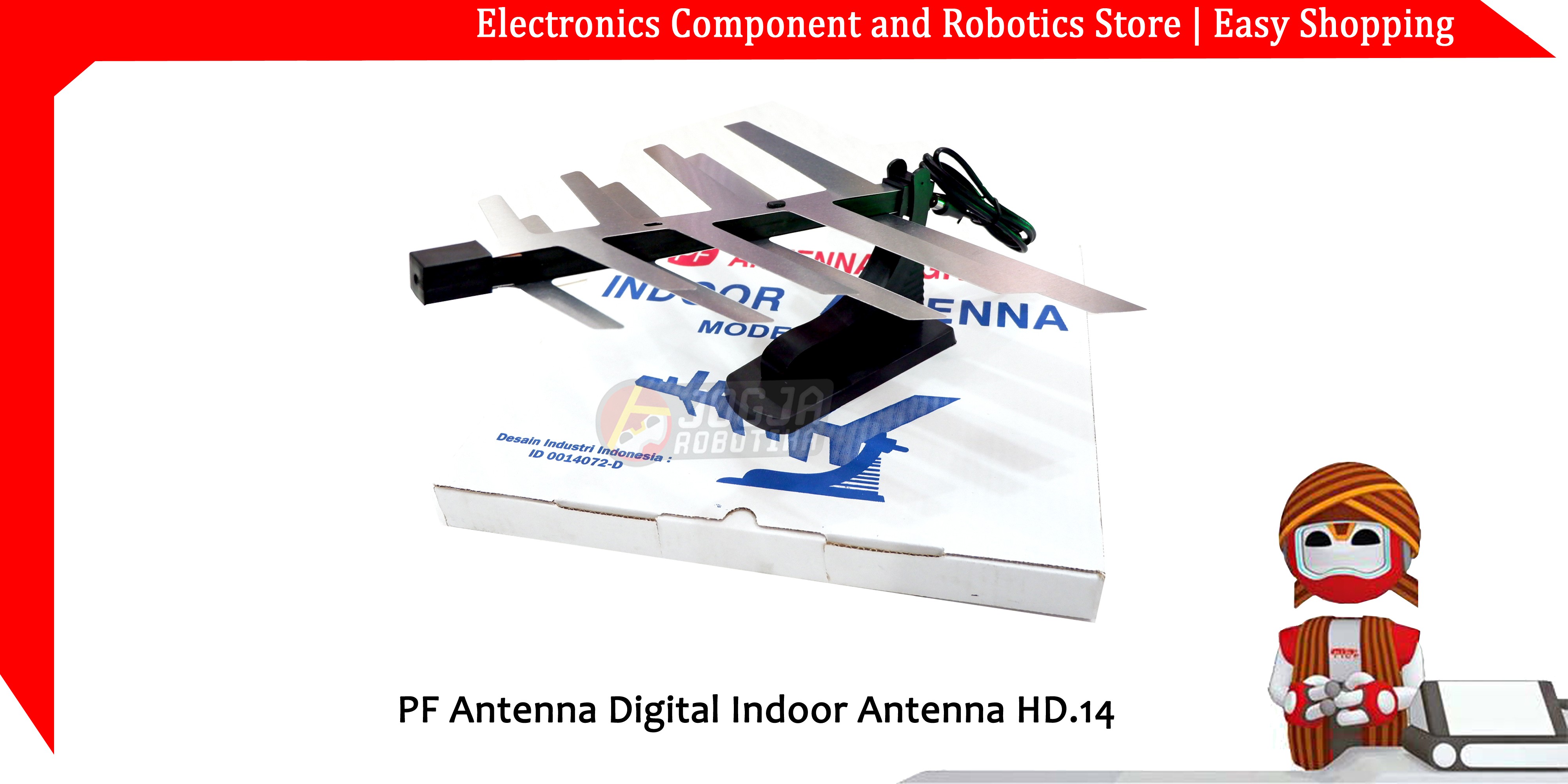 PF Antenna Digital Indoor Antenna HD14