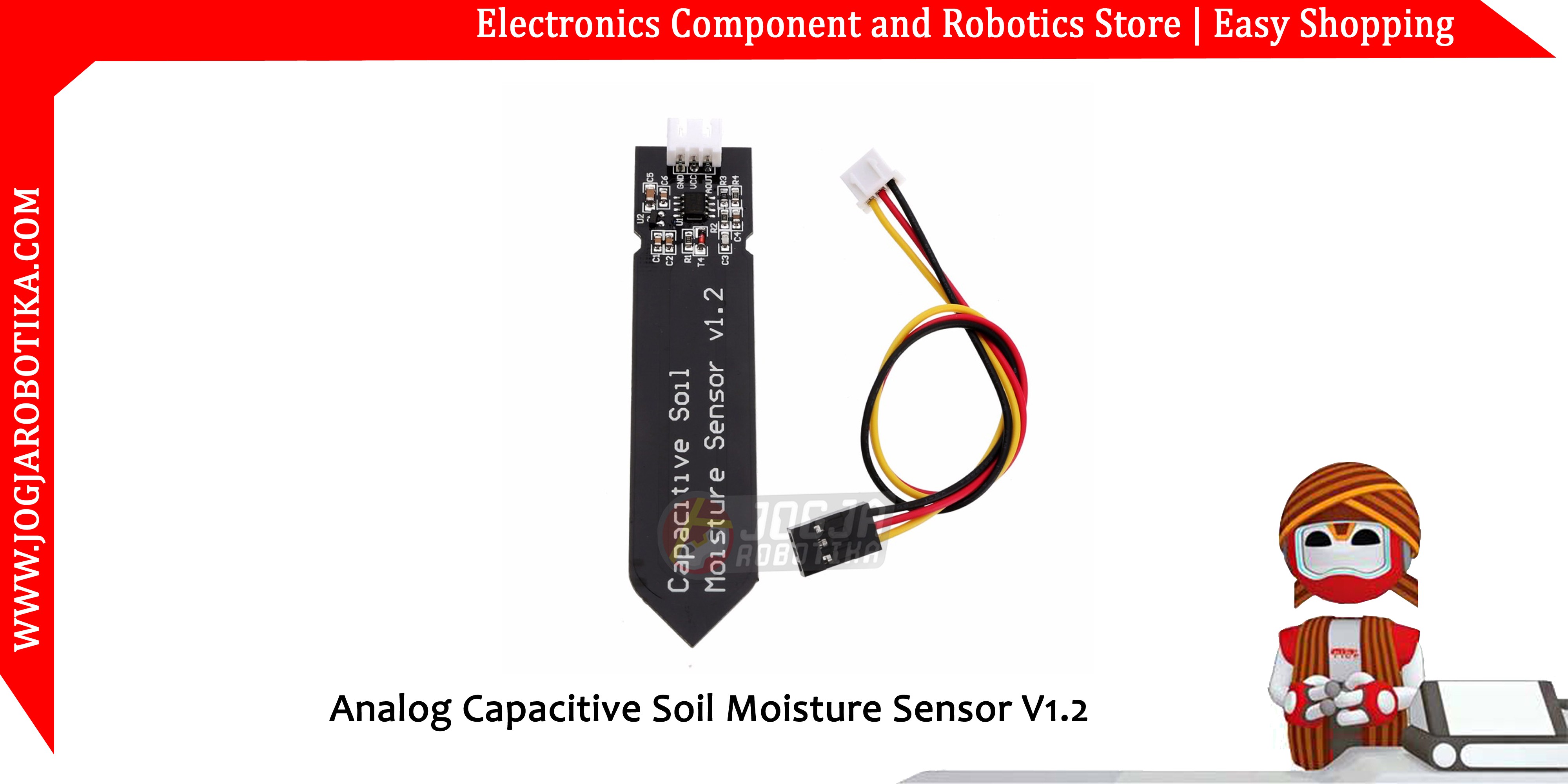 Analog Capacitive Soil Moisture Sensor V1.2 Sensor Kelembaban  Tanah V1.2