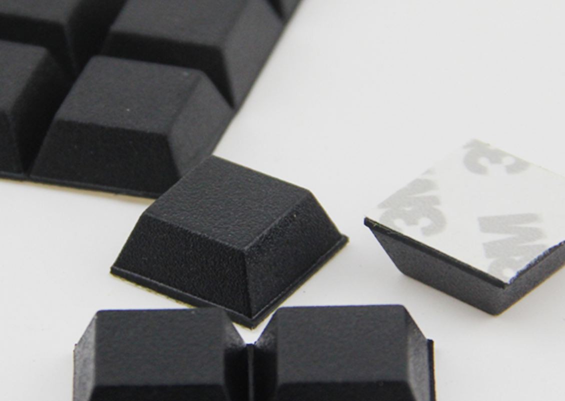 Kaki Karet 20x14x8.5mm Rubber Feet Pads Sticky Silicone Shock Absorber Black