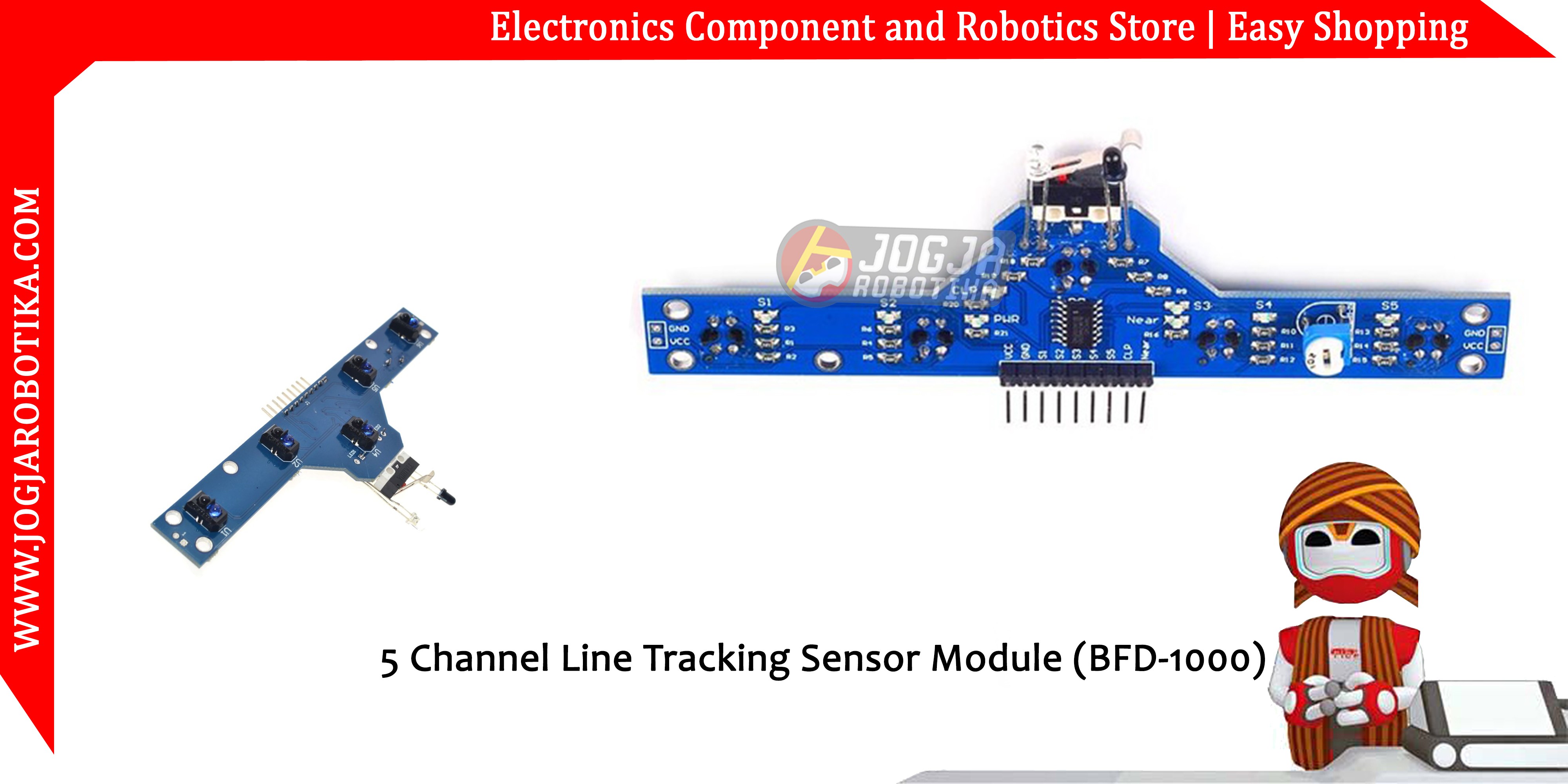 5 Channel Line Tracking Sensor Module TCRT5000