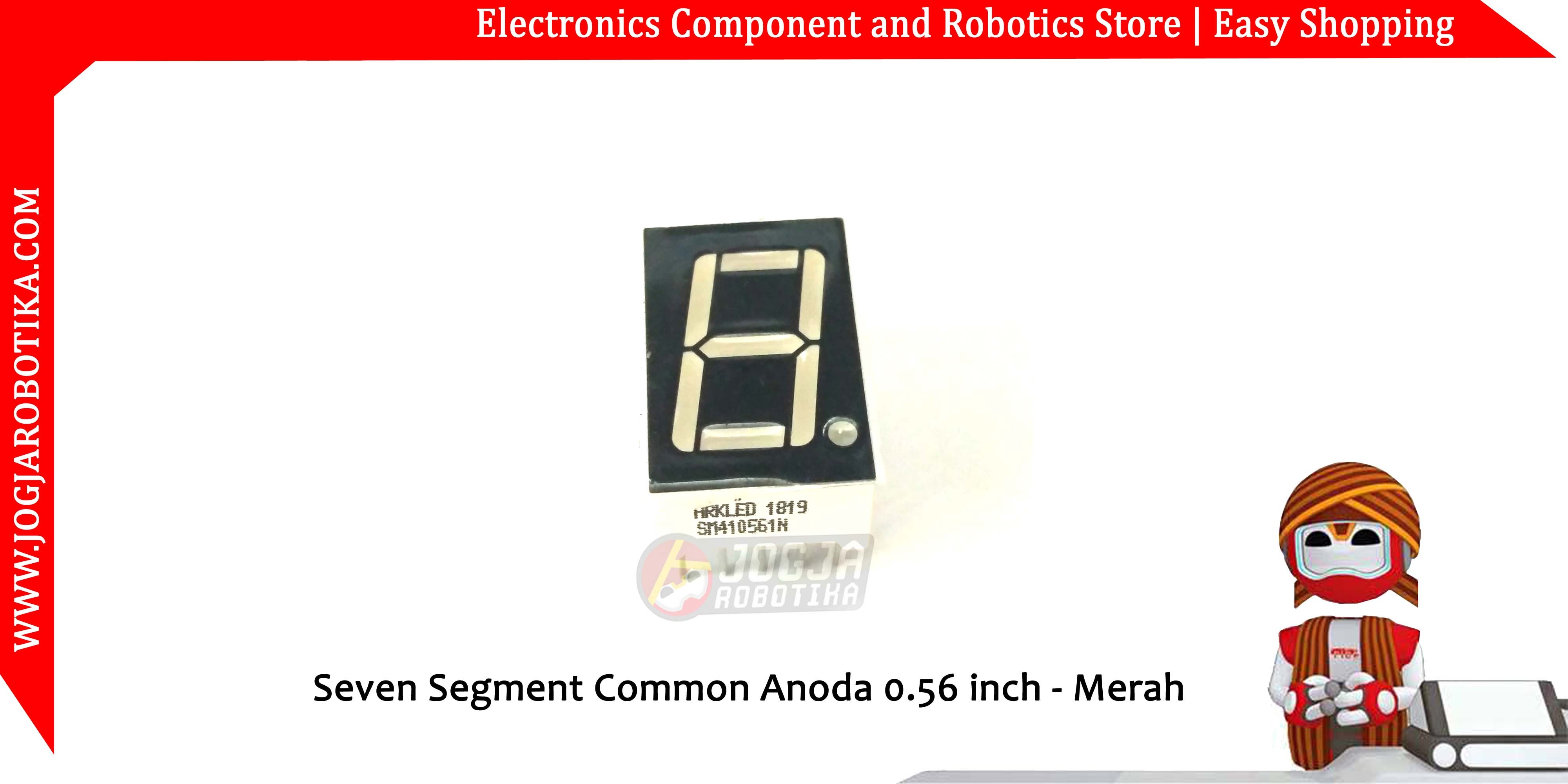 SEVEN SEGMENT MERAH 0.56 INCH SM410561N 7 SEGMEN COMMON ANODA
