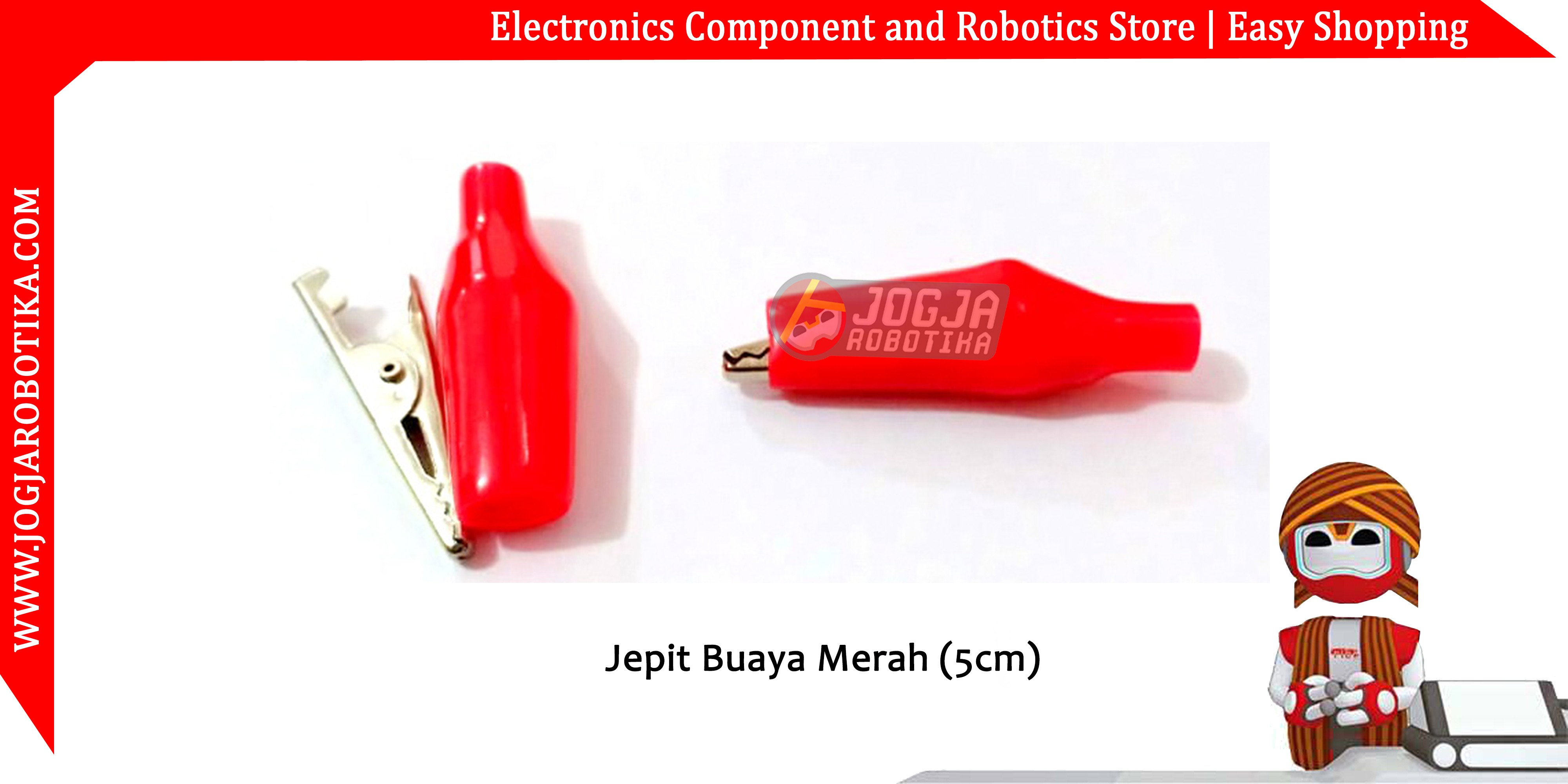Jepit Buaya Merah (5cm)