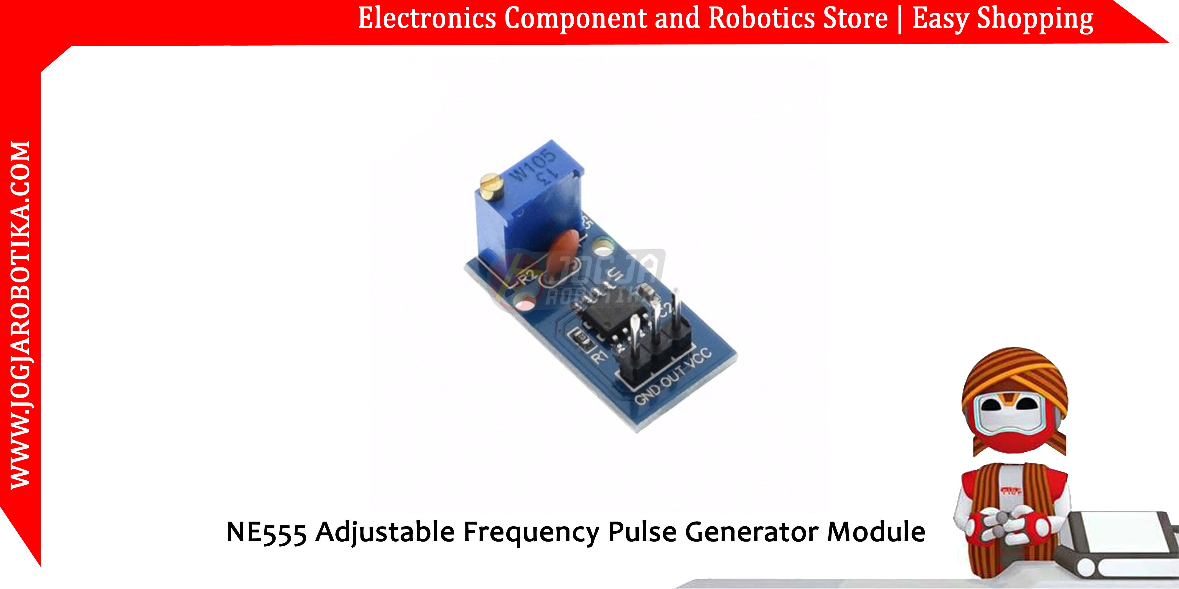 NE555 Adjustable Frequency Pulse Generator Module
