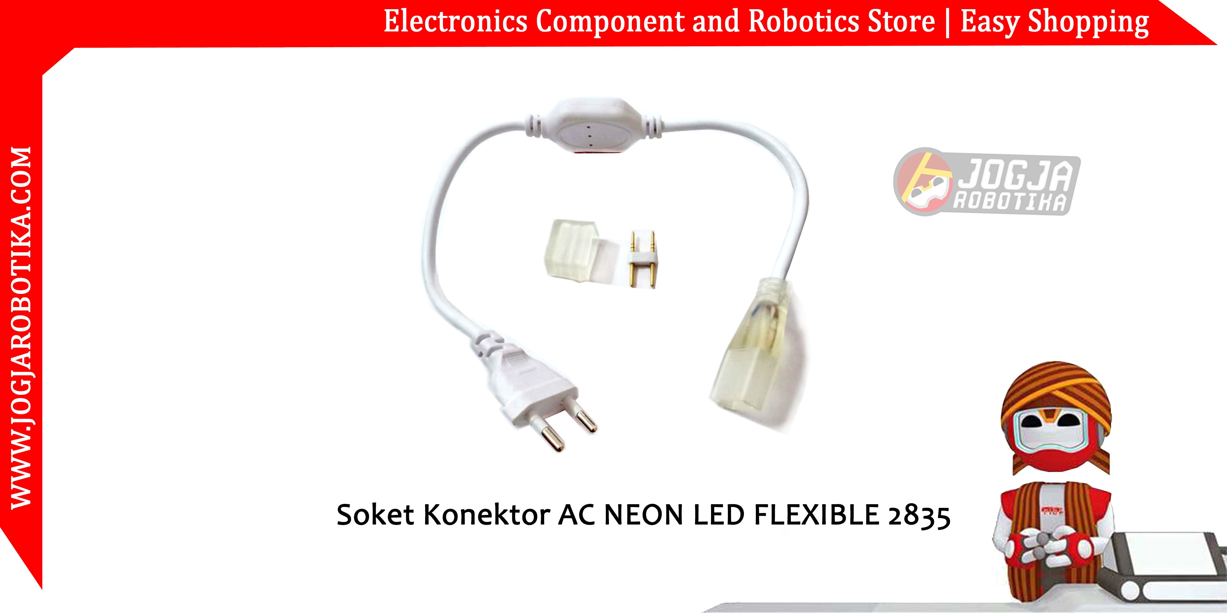 Soket Konektor AC NEON LED FLEXIBLE 2835