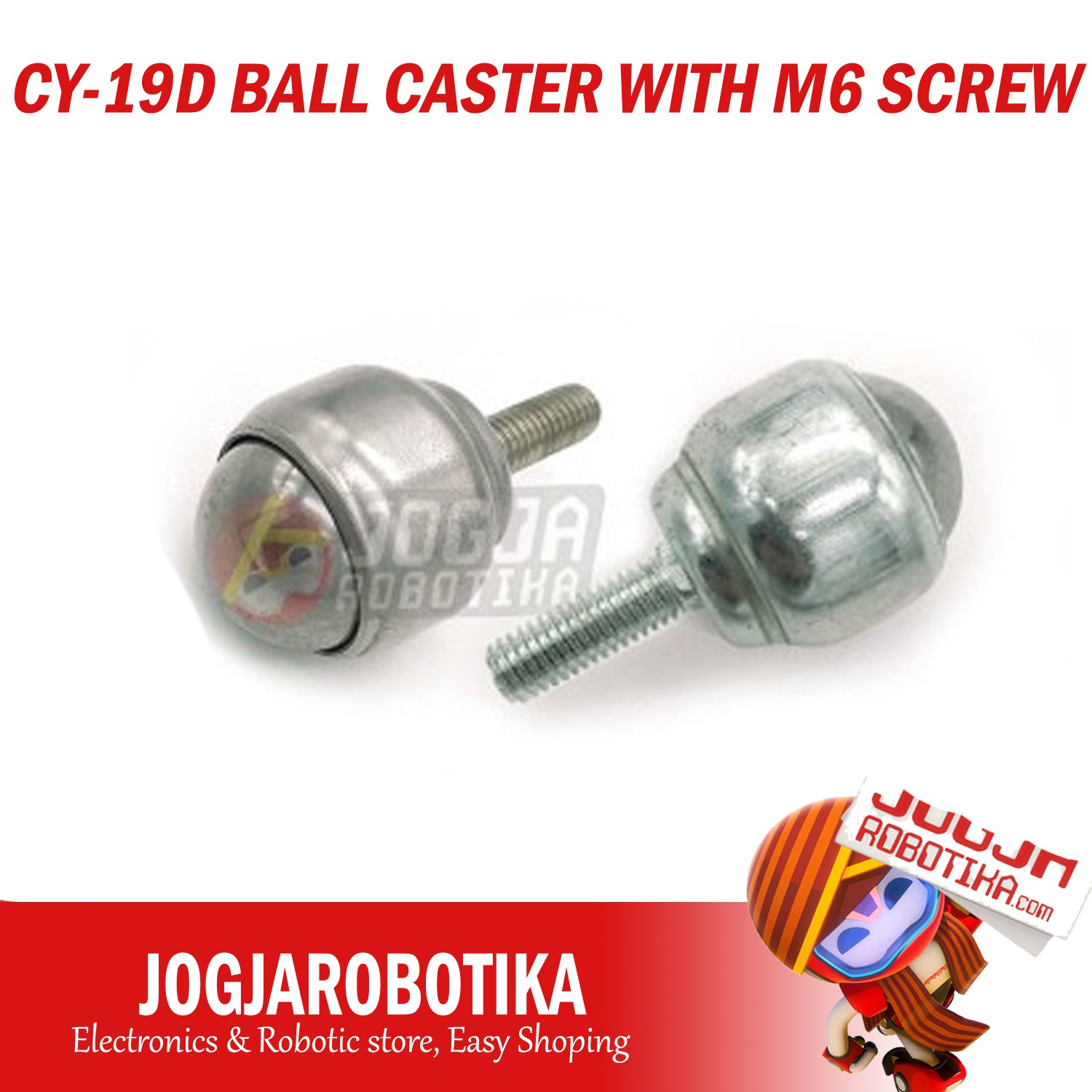CY-19D Ball Caster with M6 Screw- Full Carbon Steel