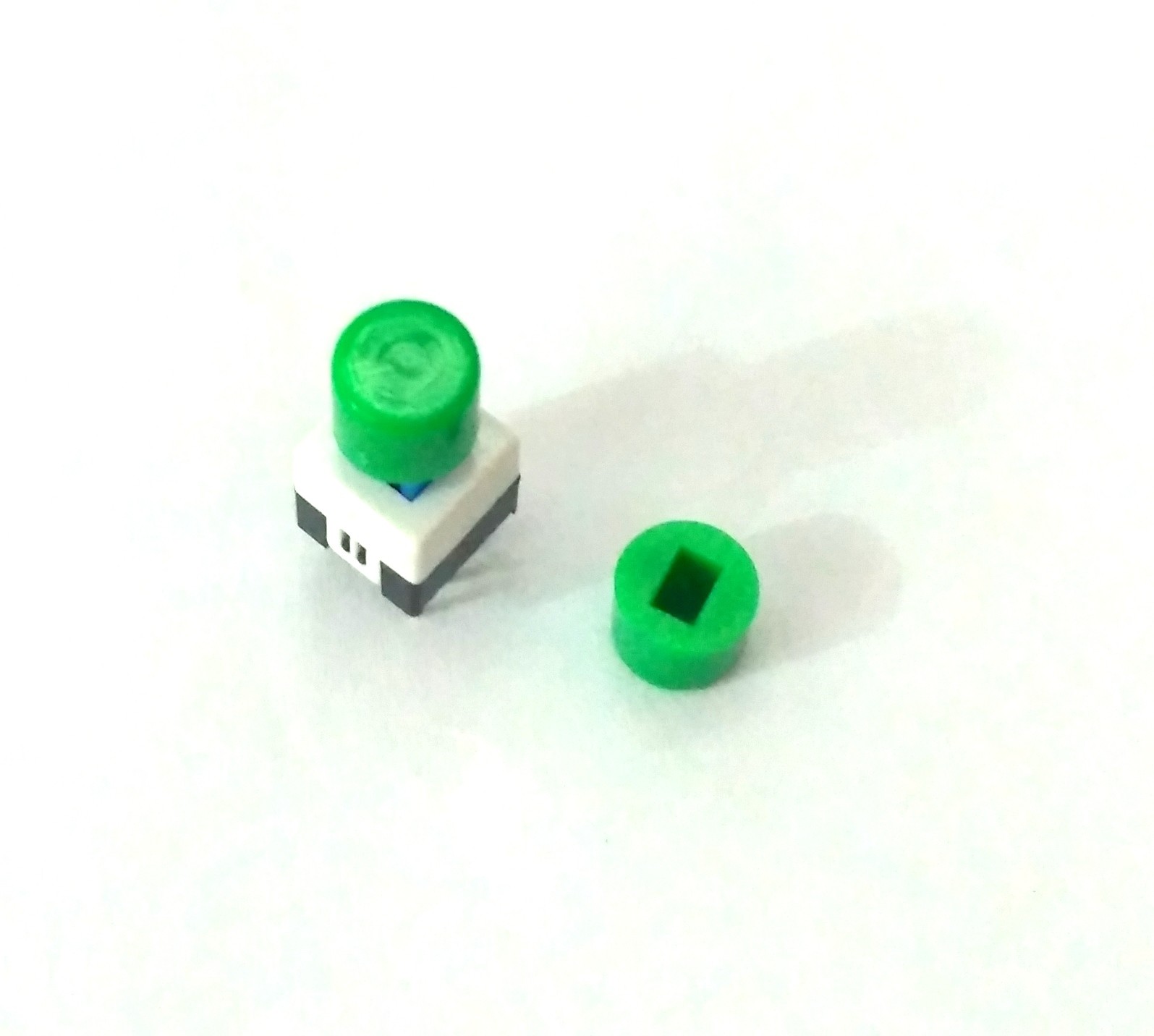 Cap Self-locking Square Push Button Switch-Hijau
